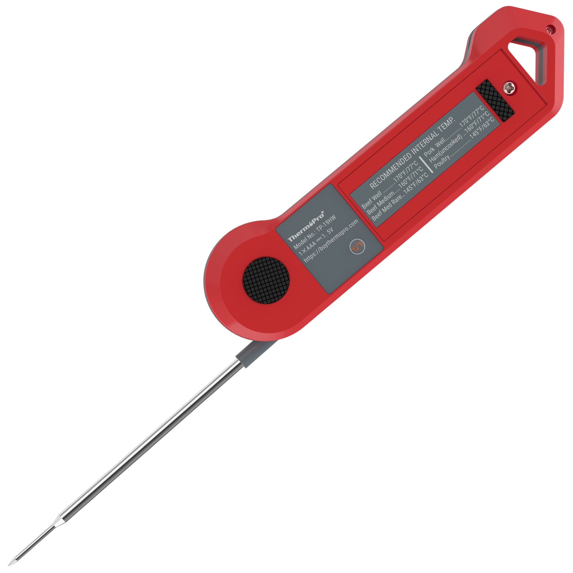 TP19HW Waterproof Digital Meat Thermometer. Food Candy Cooking Grill Kitchen Thermometer with Magnet and LED Display for Oil Deep Fry Smoker BBQ Thermometer