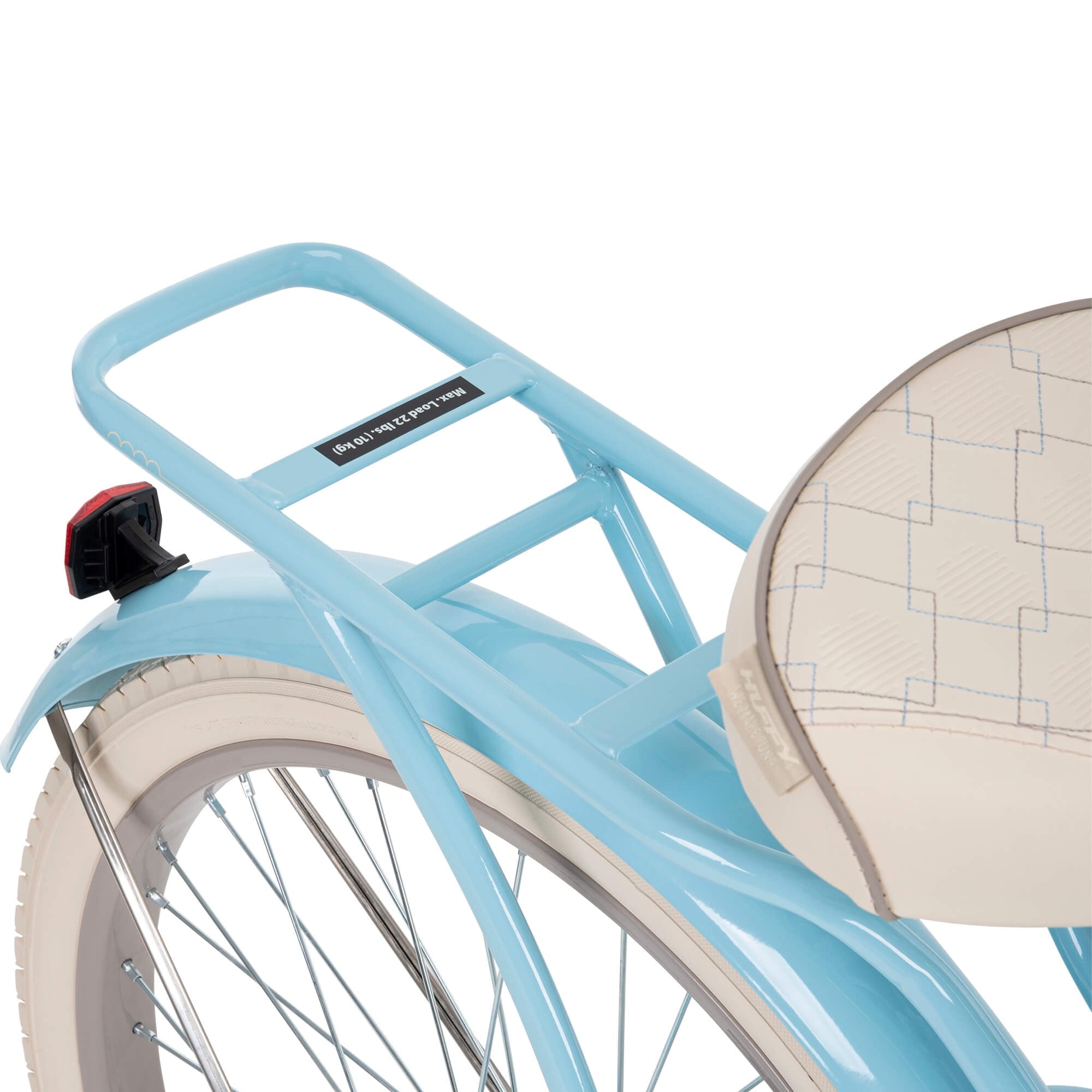24 In. Girls Nel Lusso Women's Classic Beach Cruiser Bike. Light Blue