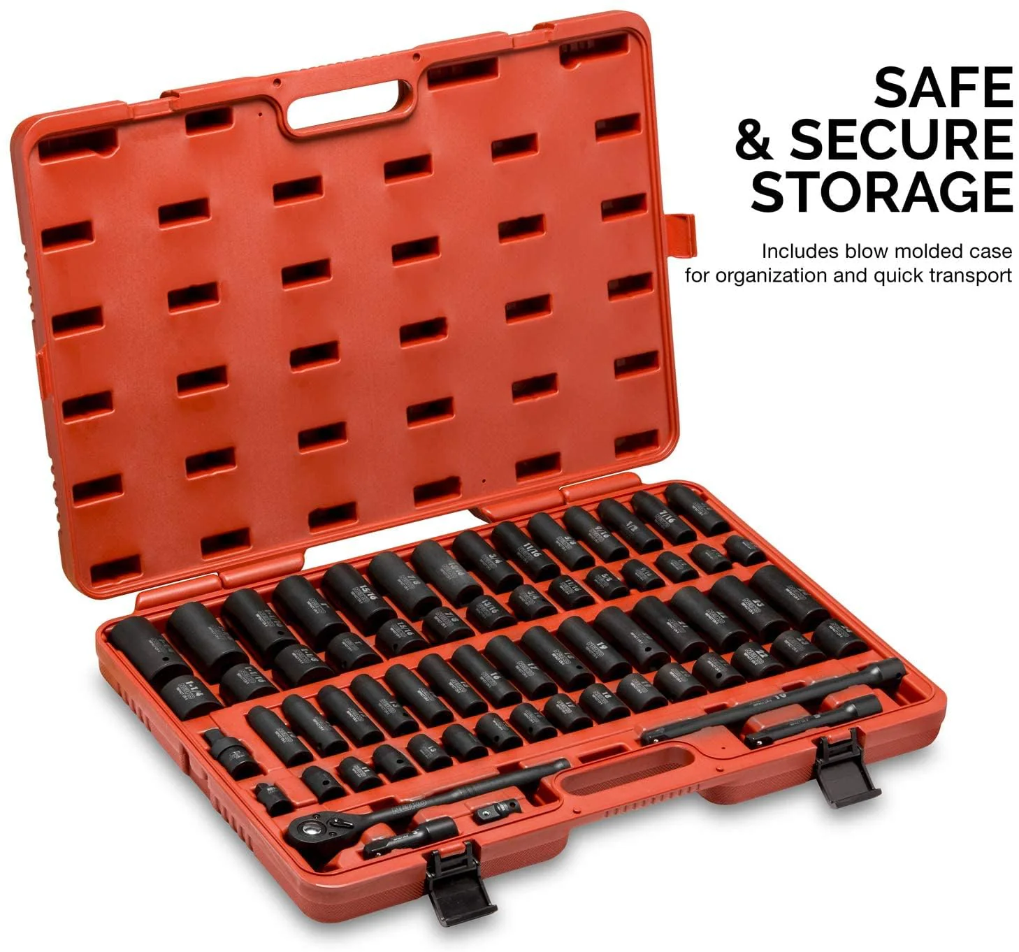 NEIKO 1/2 Drive Master Impact Socket Set. 65 Piece