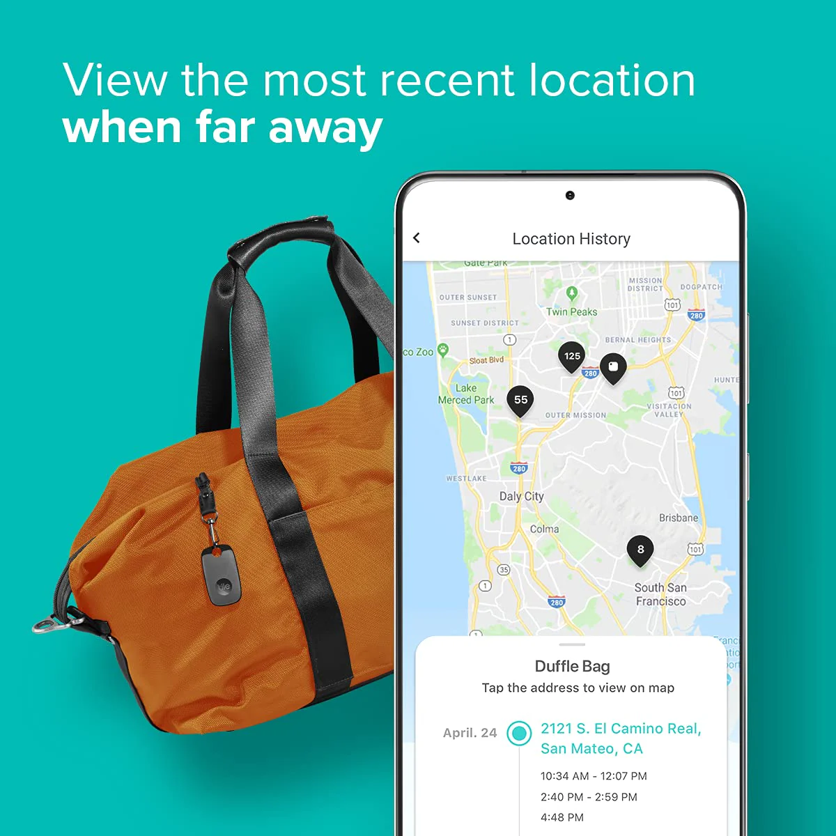 Tile Pro 4-Pack | Powerful Bluetooth Tracker. Keys Finder and Item Locator