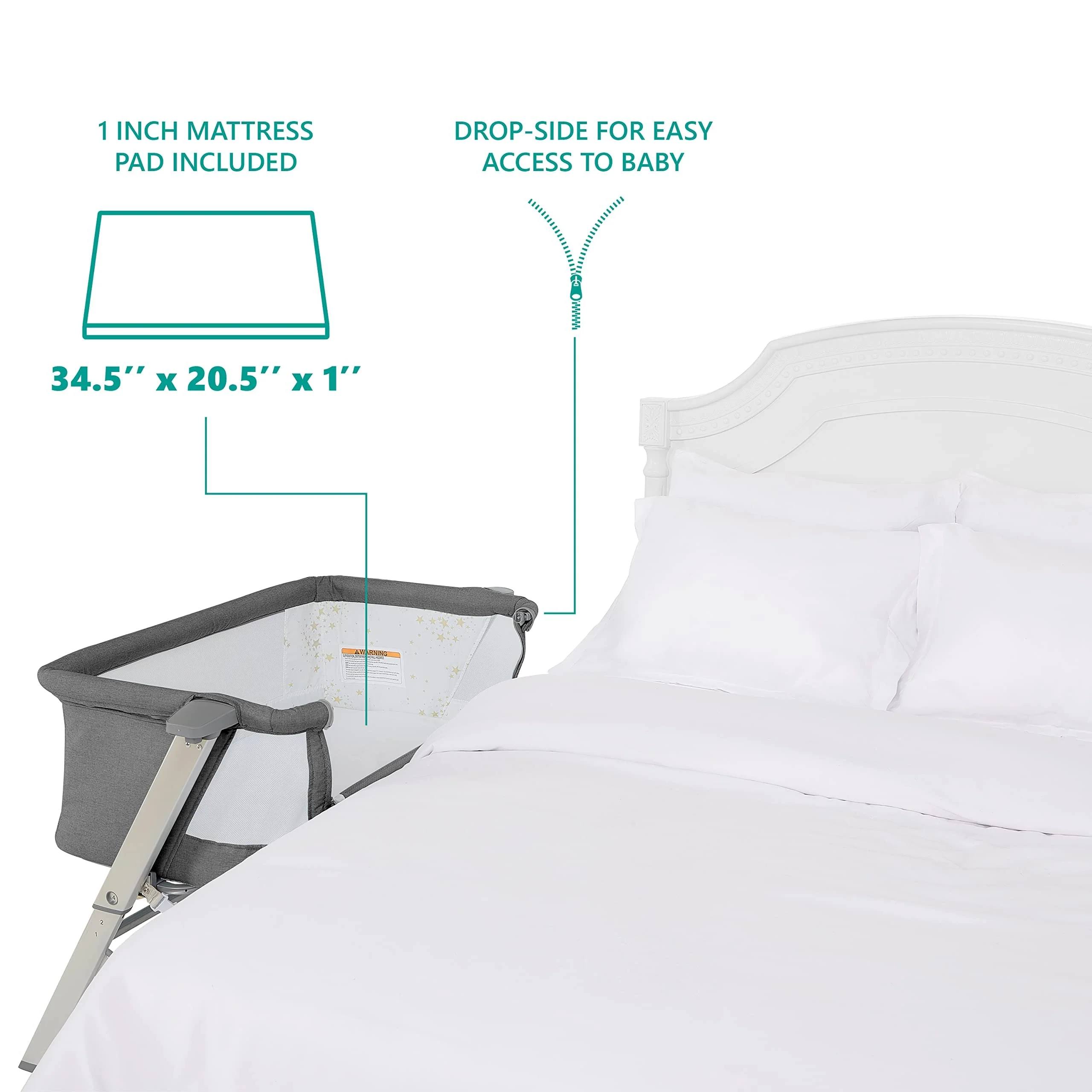 Dream On Me Skylar Bassinet and Bedside Sleeper