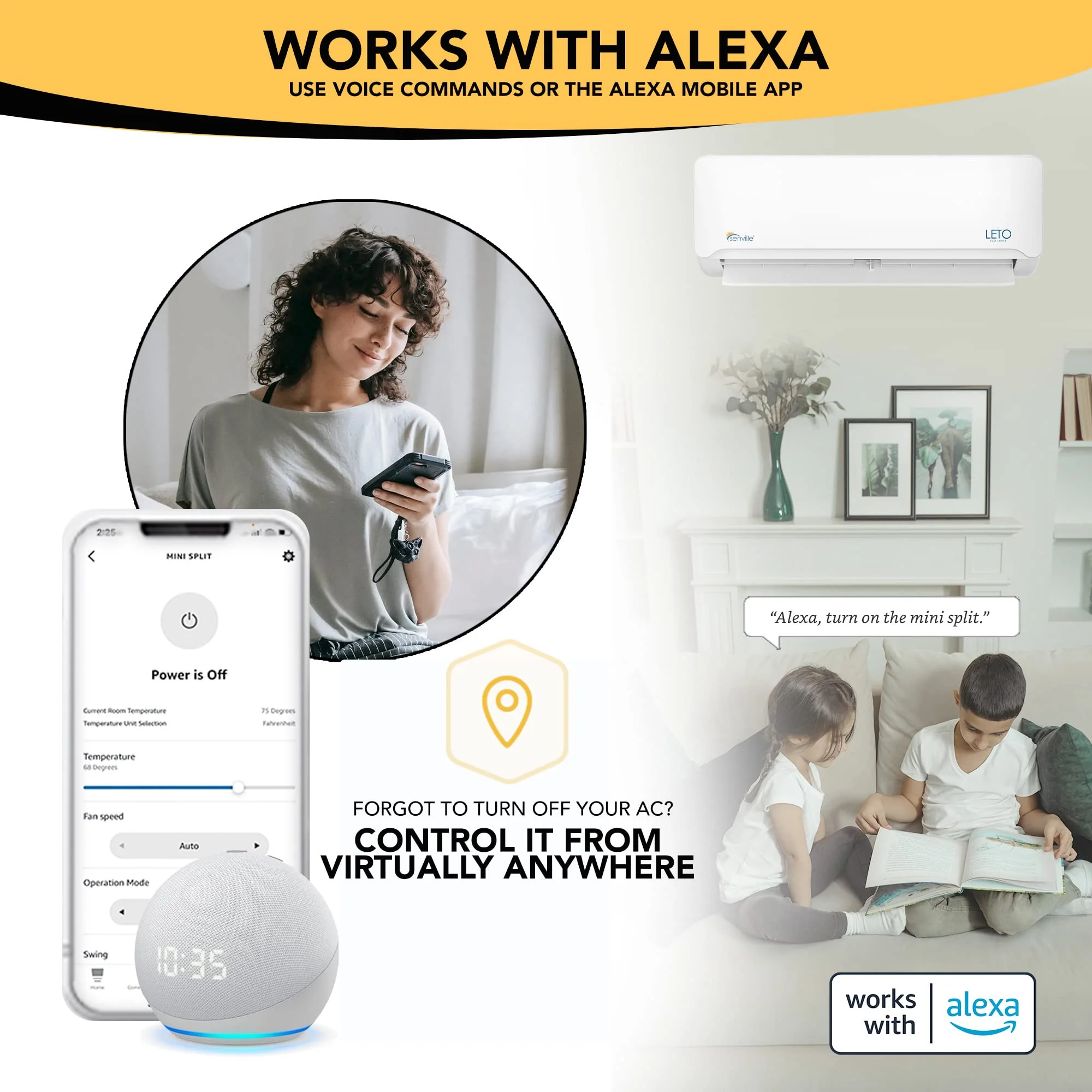 Senville 12000 BTU 110/120V Mini Split Air Conditioner Heat Pump