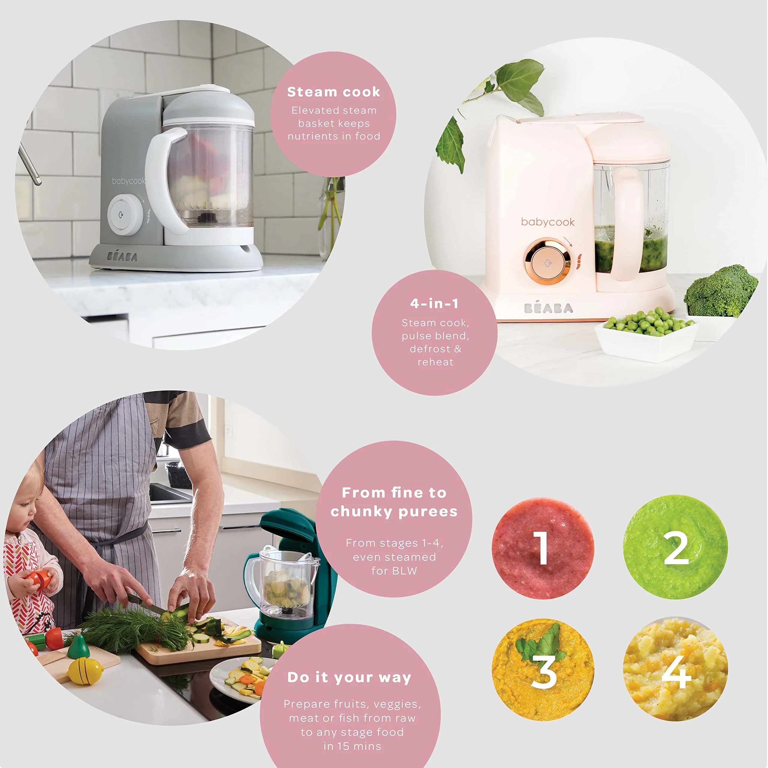 BEABA Babycook Solo 4 in 1 Baby Food Maker