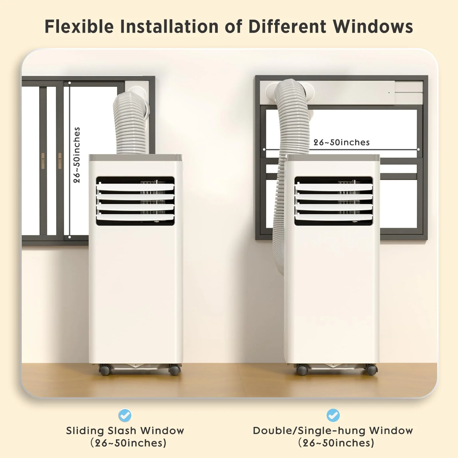 ZAFRO 8.000 BTU Portable Air Conditioners Cool Up to 350 Sq.Ft