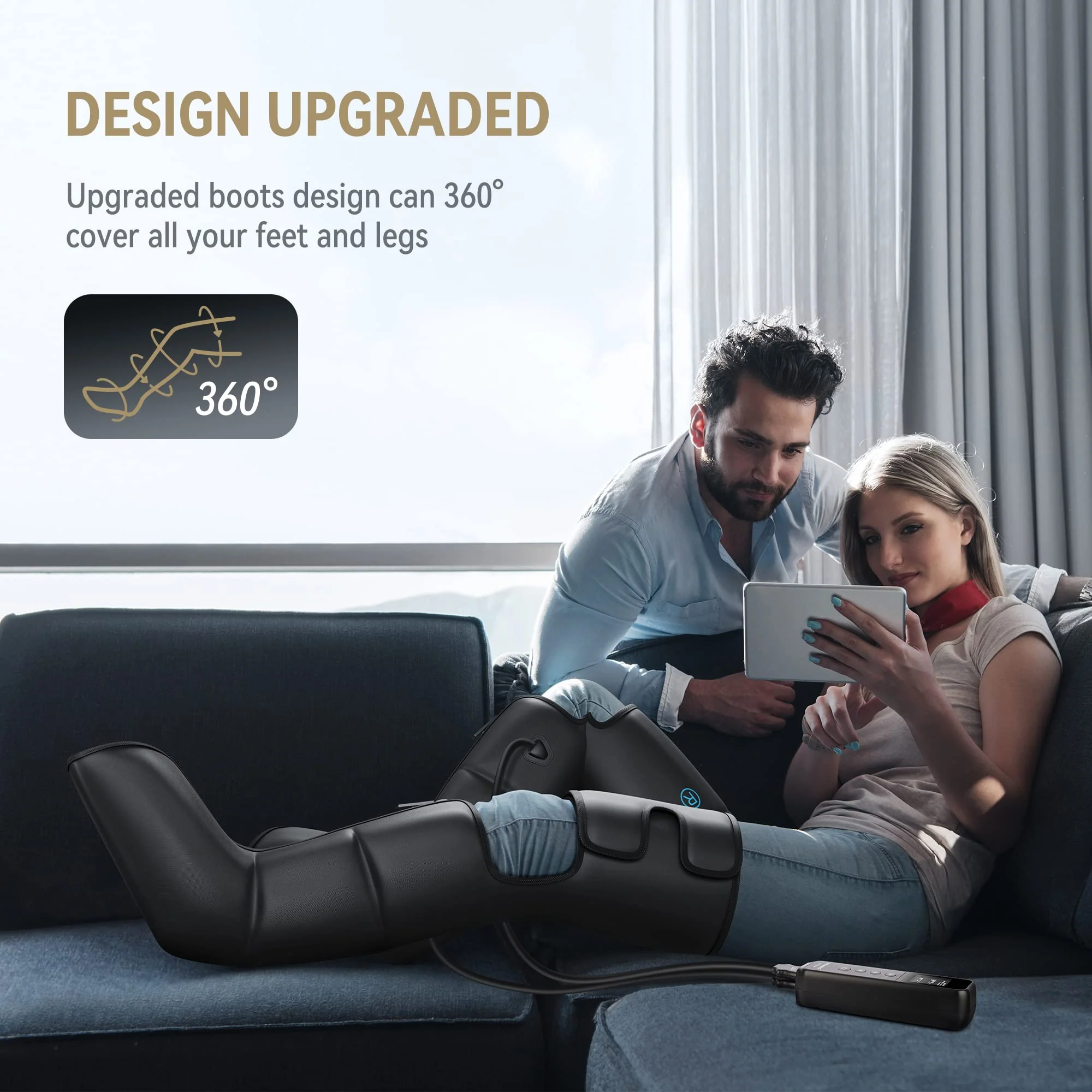 FIT KING Leg Massager with Heat for Circulation