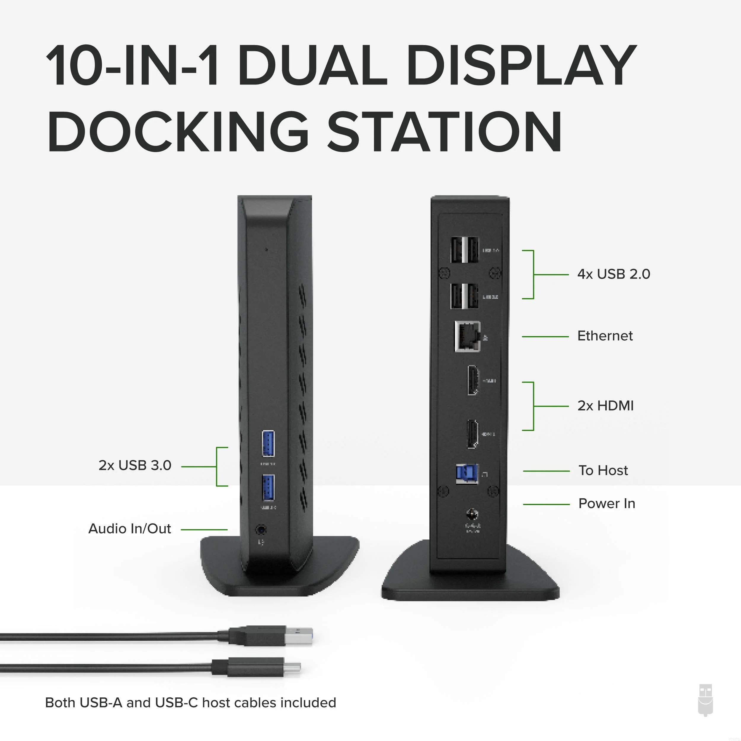 Plugable USB 3.0 and USB-C Universal Laptop Docking Station