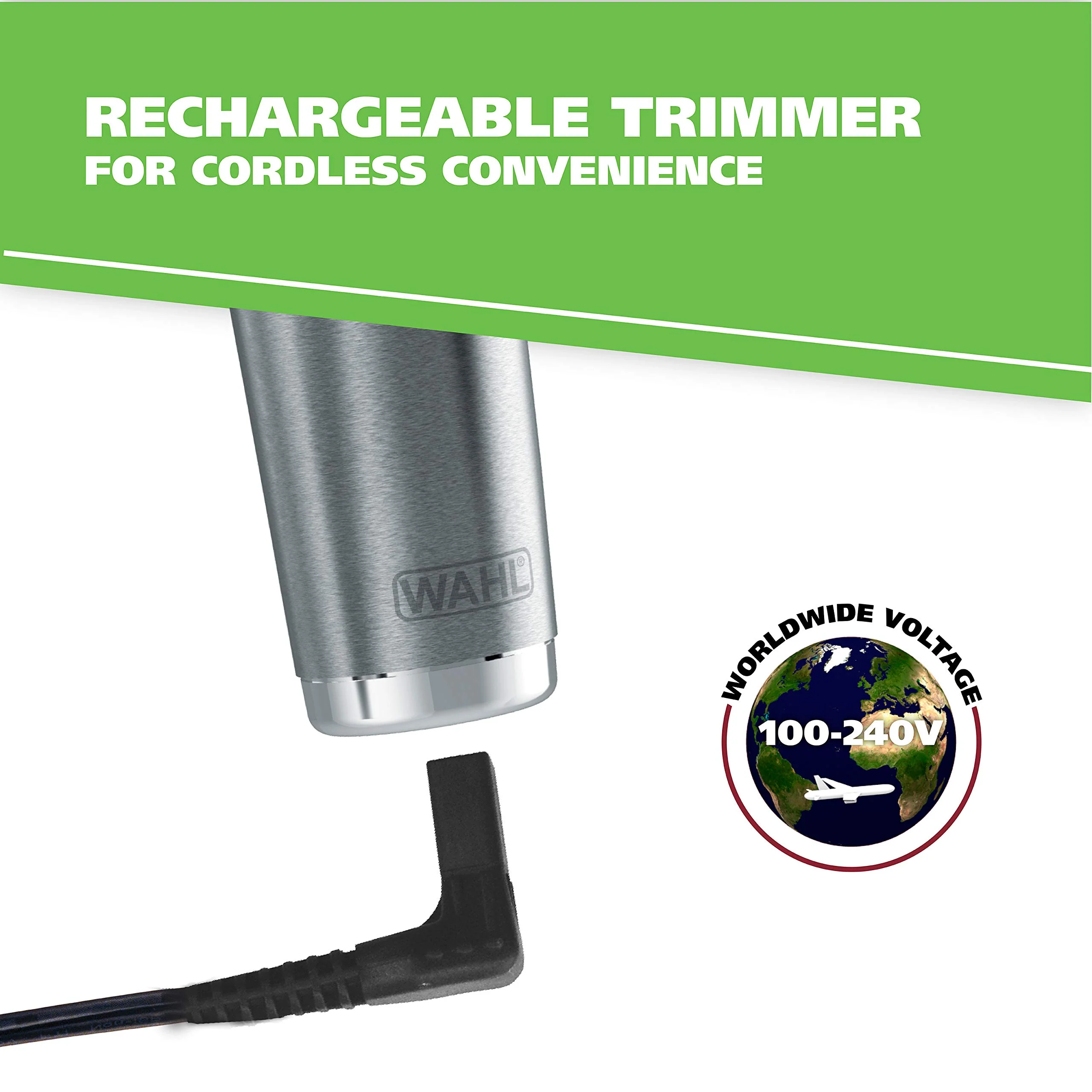 Wahl Stainless Steel Lithium Ion 2.0+ Beard Trimmer for Men