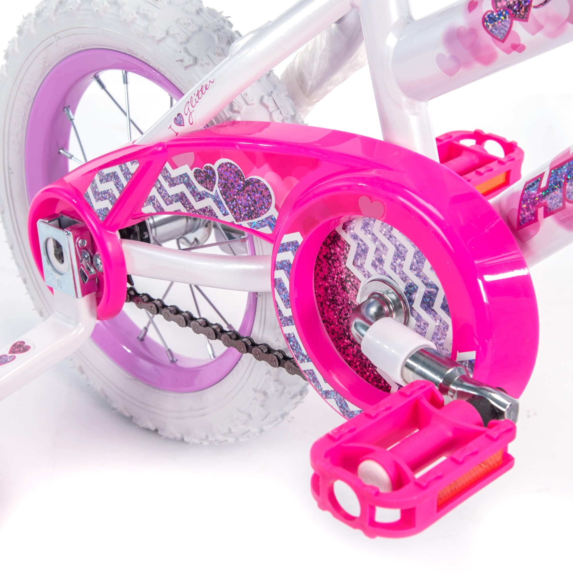 12 in. Sea Star Kids Bike for Girl ages 3 - 5 years. White