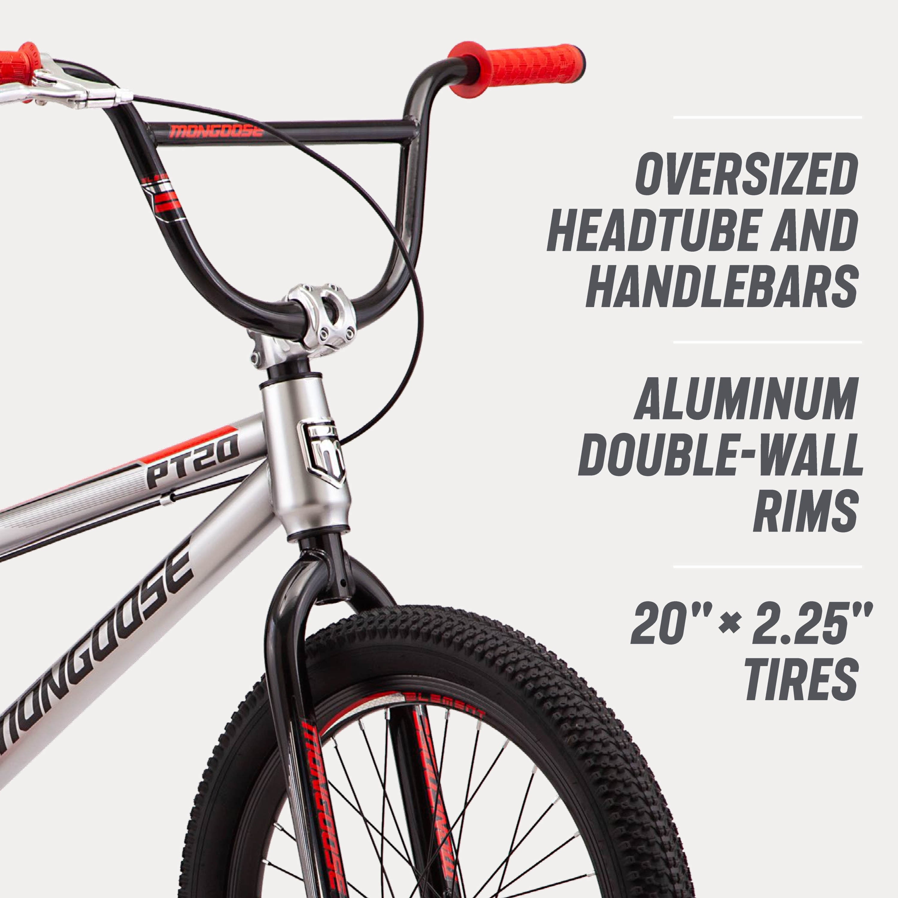 PT20 BMX 20 in. Kids Bike. Single Speed. Boys. Silver / Black