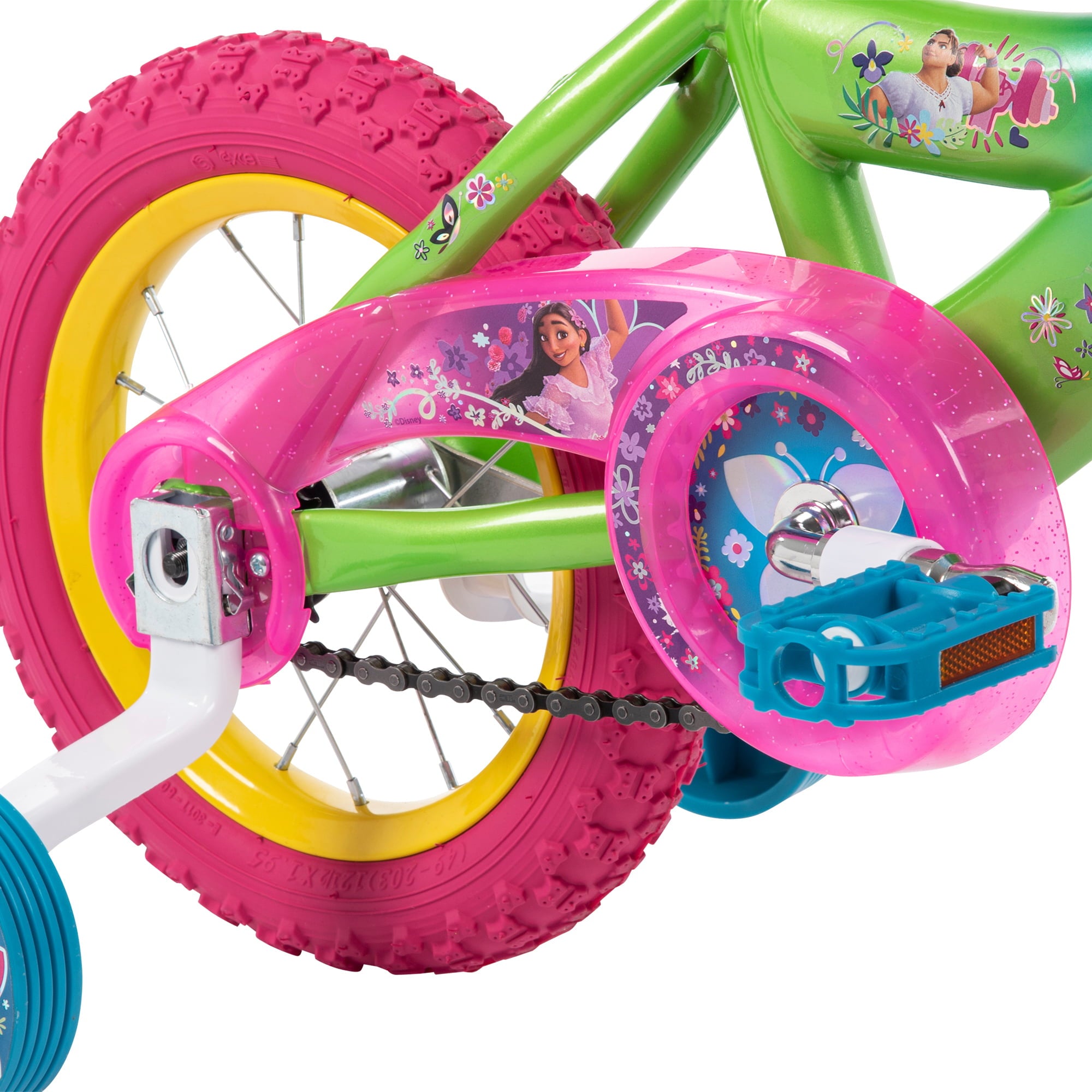 Encanto 12-inch Bike for Girls. Pink/Green/Blue. by Huffy