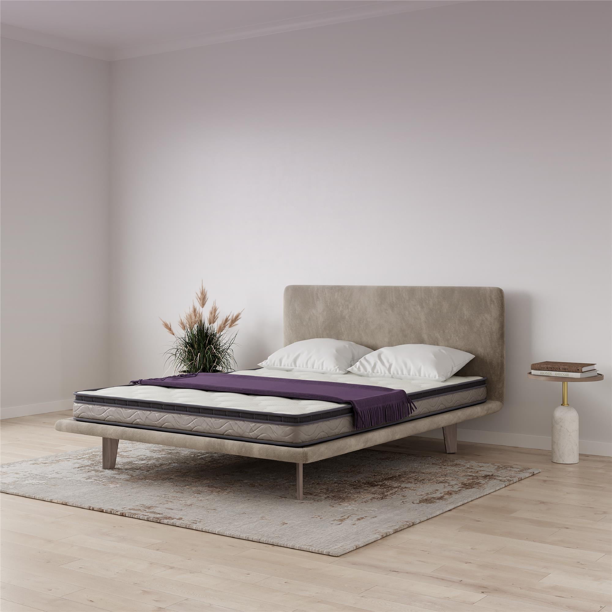 Sleep Regal 6 Inch EuroTop Innerspring Hybrid Mattress. Bed-in-a-Box. Queen