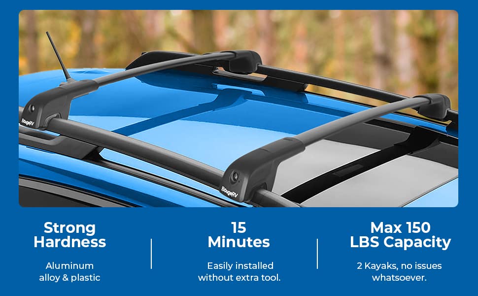 BougeRV Car Roof Rack Cross Bars Compatible with Lock
