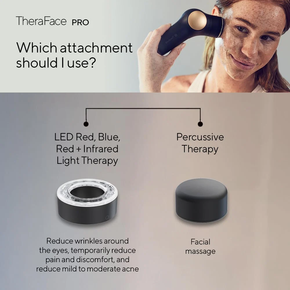TheraFace LED Handheld Facial Massage and Light Therapy Device