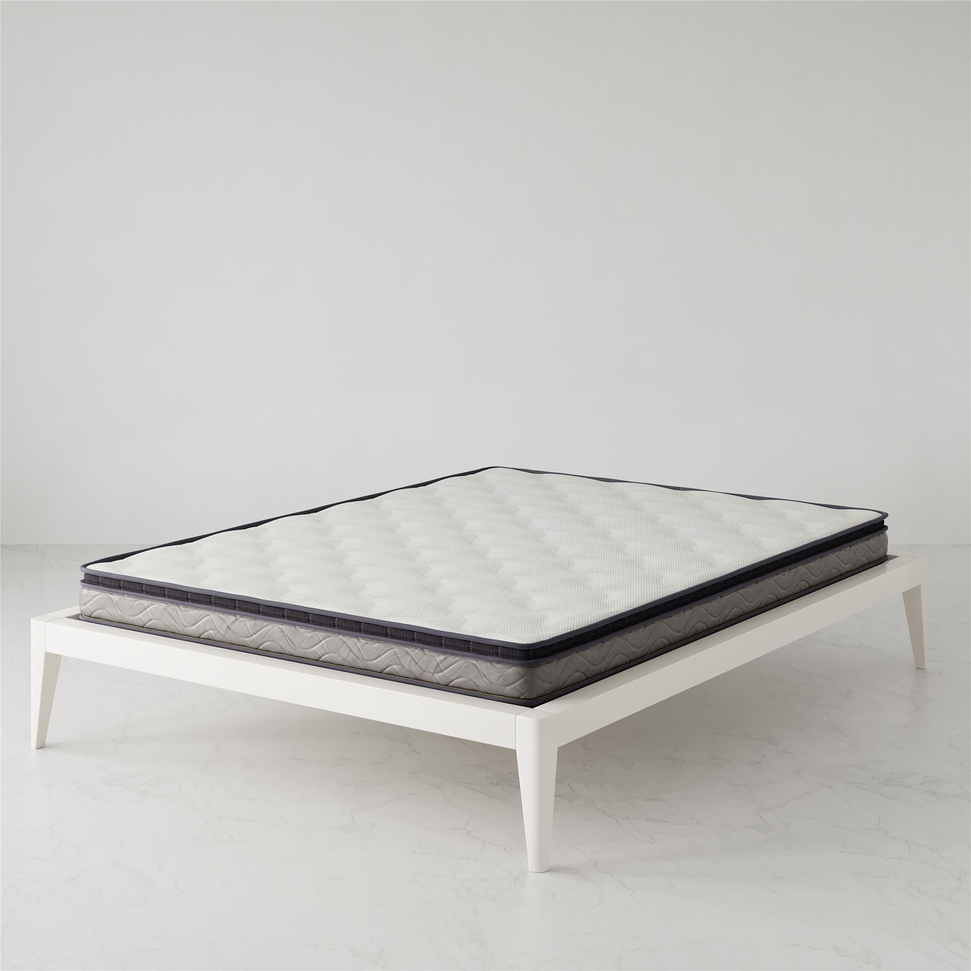 Sleep Regal 6 Inch EuroTop Innerspring Hybrid Mattress. Bed-in-a-Box. Queen