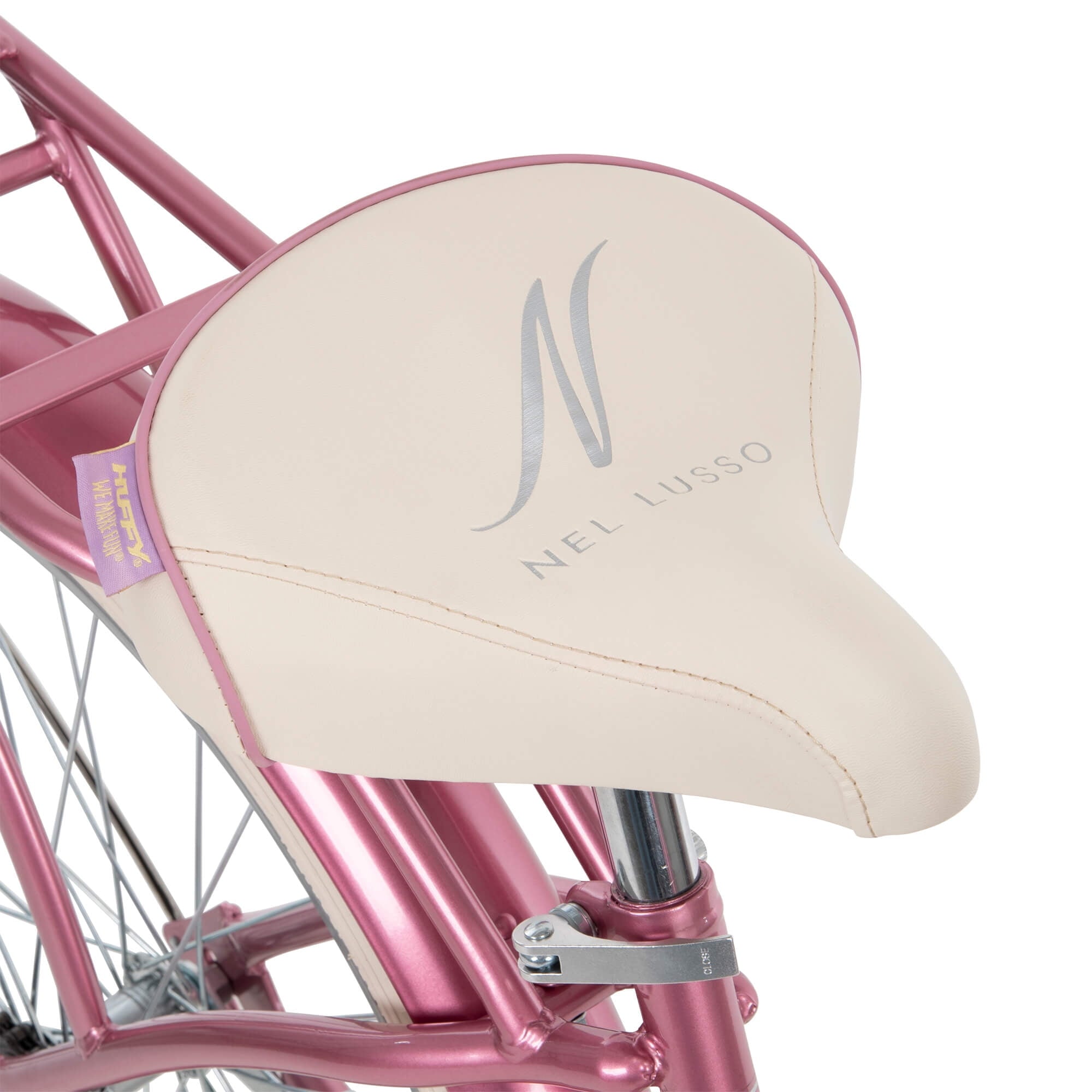 26 In. Nel Lusso Women's Beach Cruiser Bike. Pink Taffeta