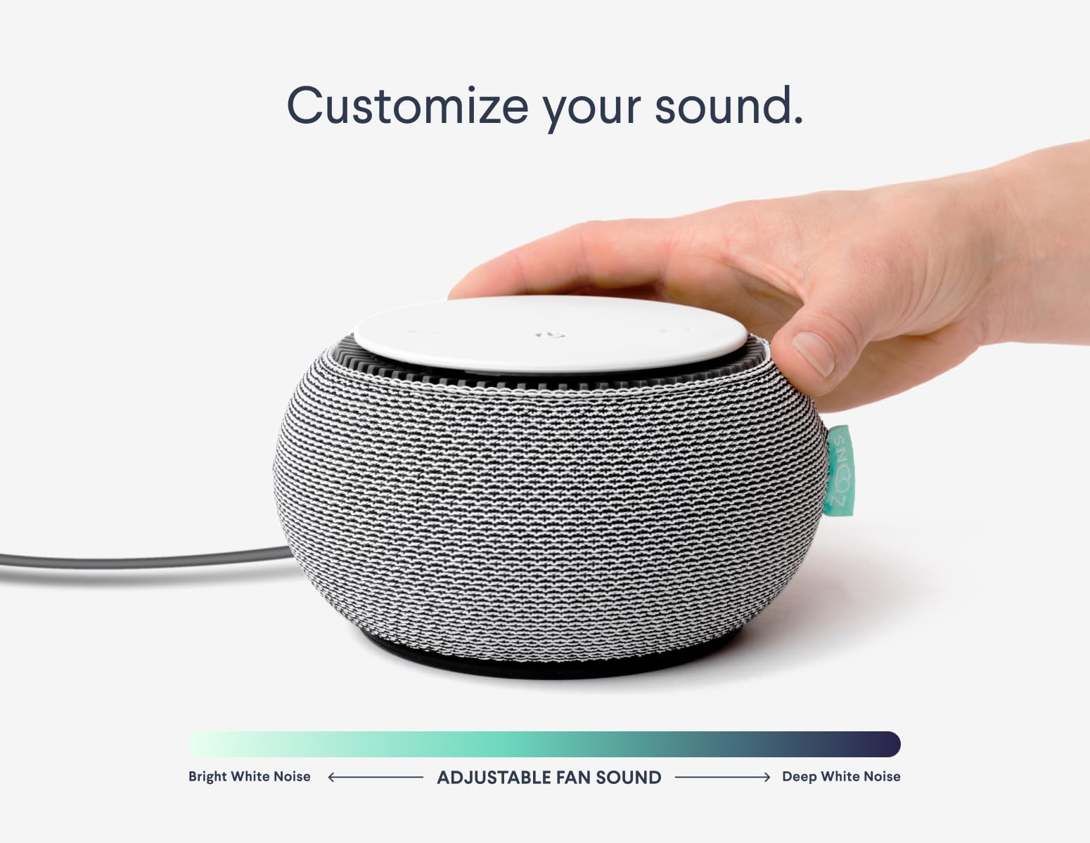 SNOOZ Smart White Noise Machine with Real Fan Inside