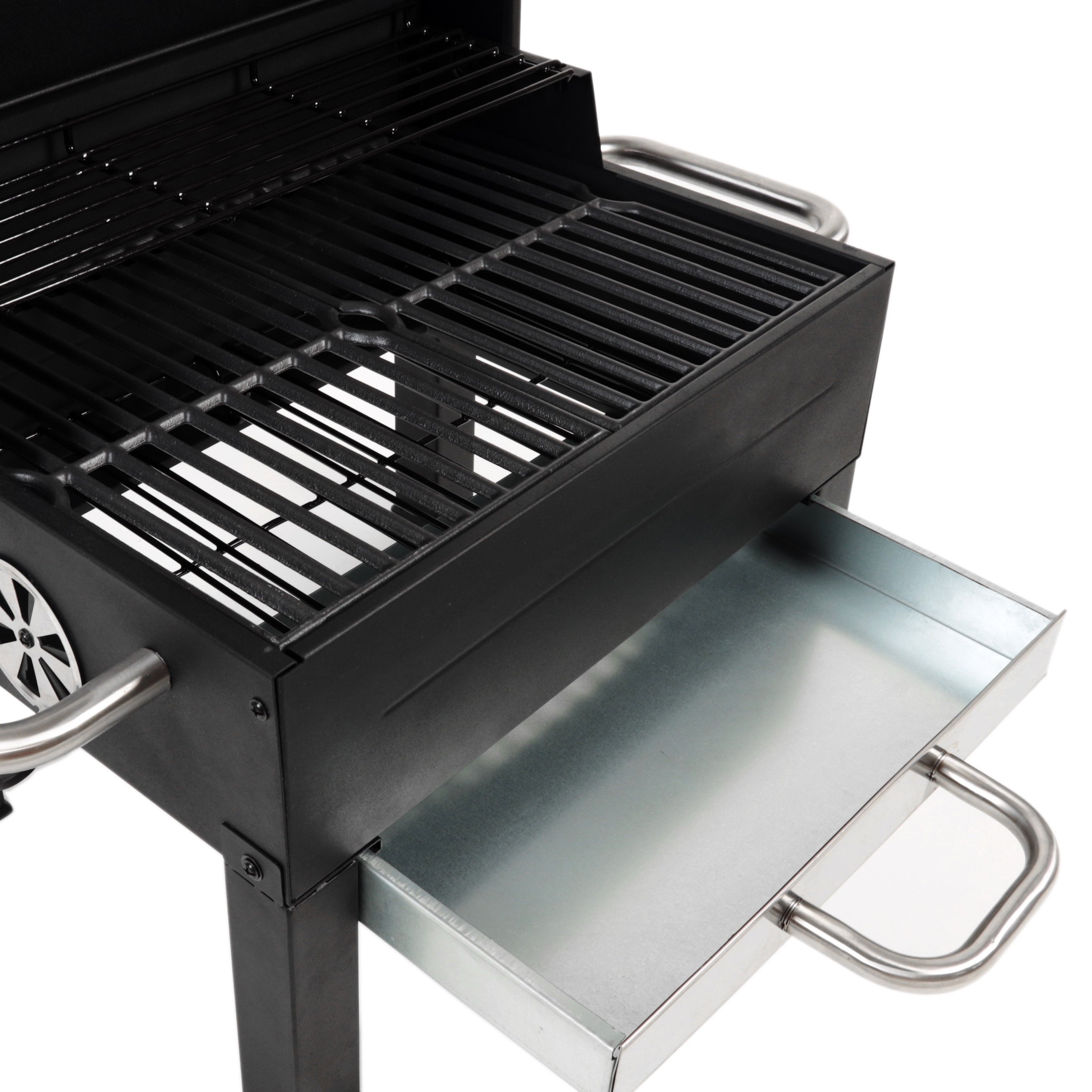 Grill Premium Portable Charcoal Grill. Black and Stainless Steel