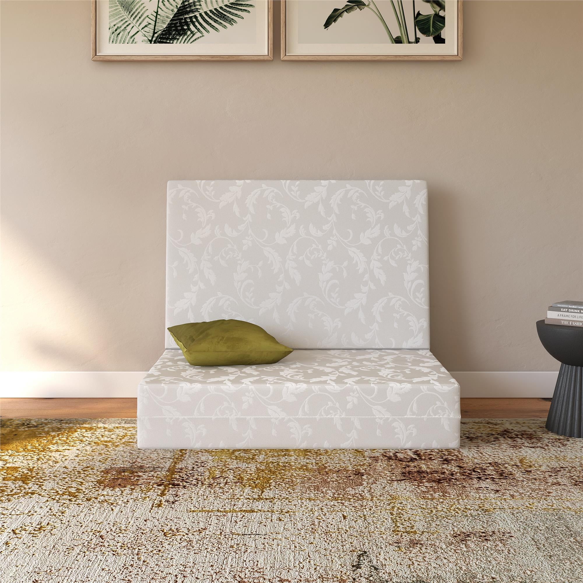 Aries 4-Inch Tri Folding Mattress with Carry Bag and Washable Cover. Twin Size