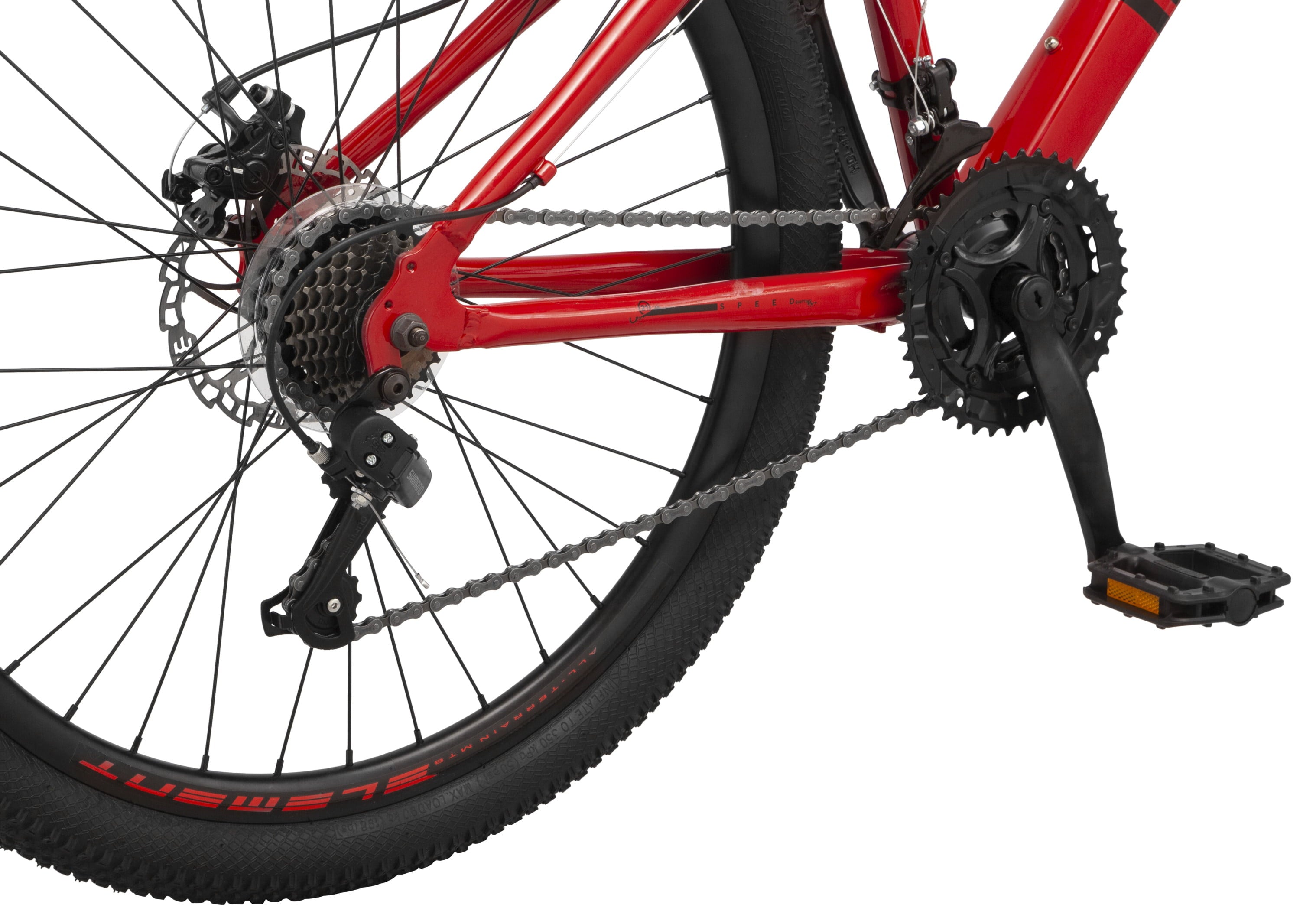 26-in. Durham Unisex Mountain Bike. Red and Black. 21 Speeds