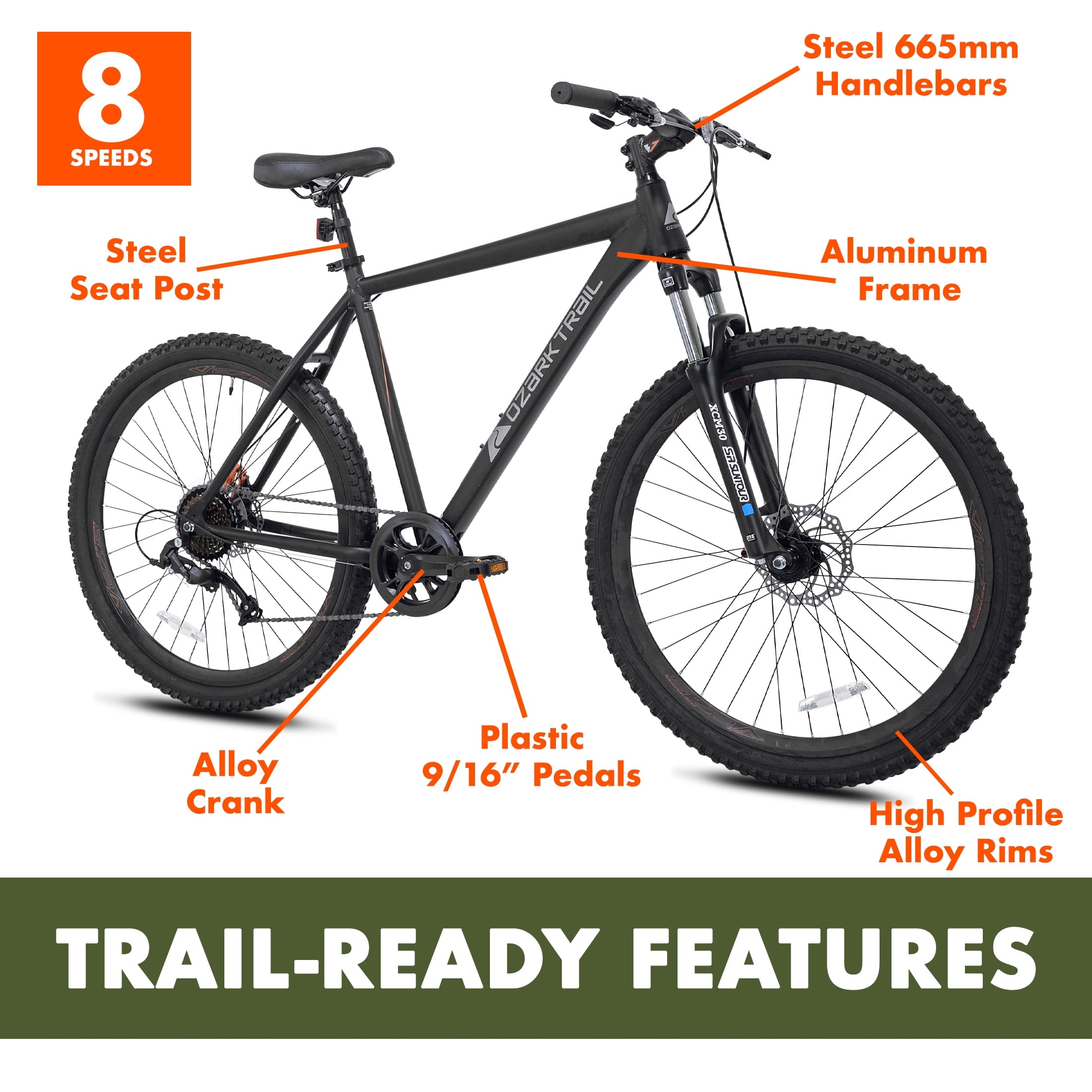 Trail 27.5 Vibe Mountain Bike. Medium Frame. Black