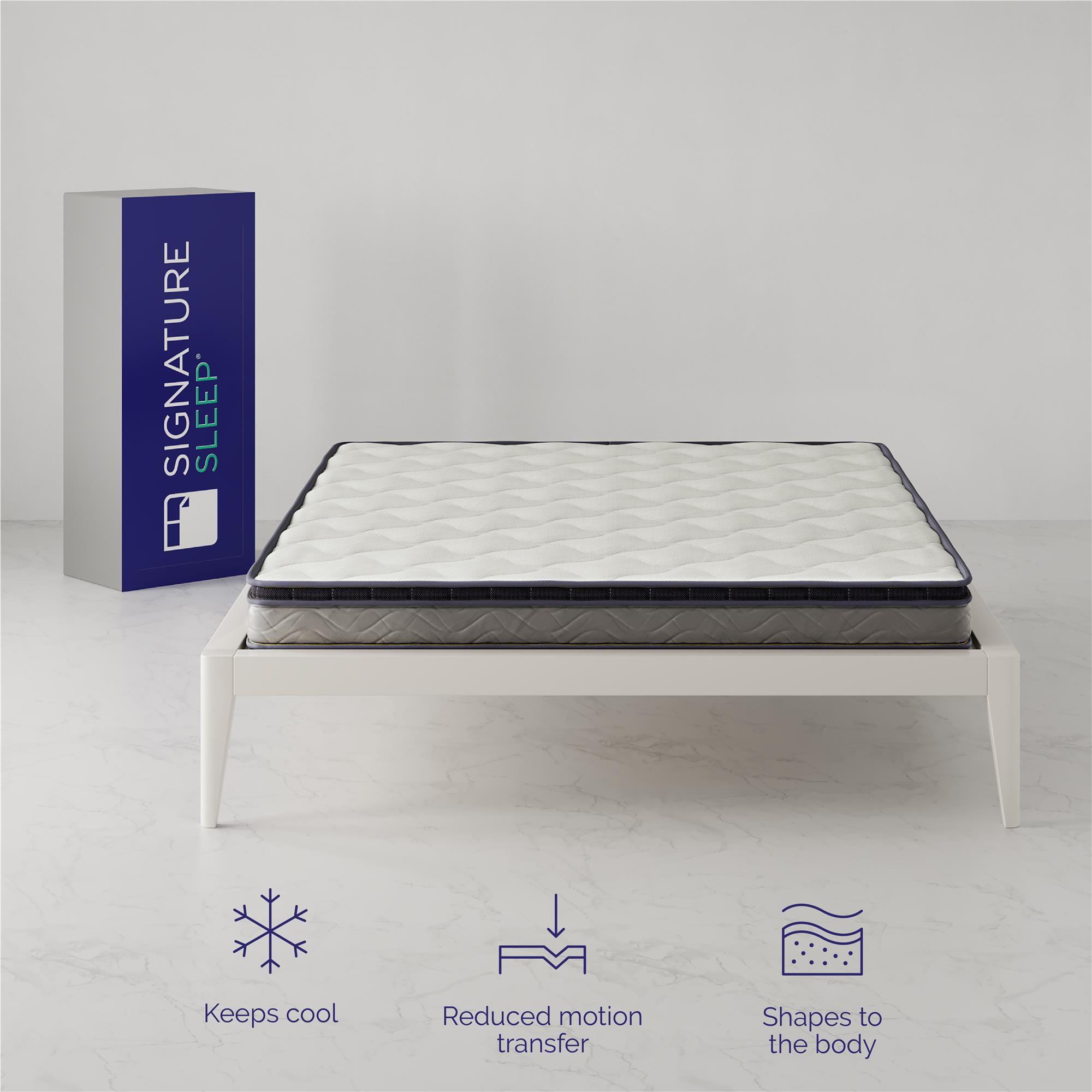 Sleep Regal 6 Inch EuroTop Innerspring Hybrid Mattress. Bed-in-a-Box. Queen