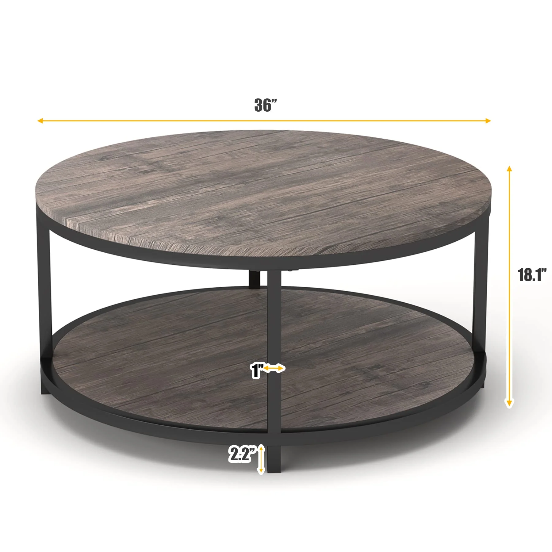 NSdirect Round Coffee Table. 36 Coffee Table for Living Room