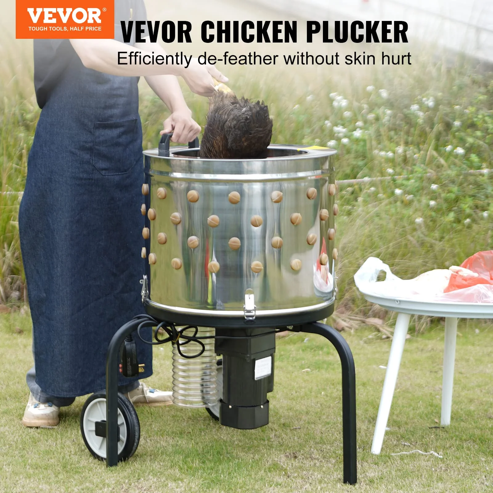 VEVOR 500W Chicken Plucker Machine with 20 Drum