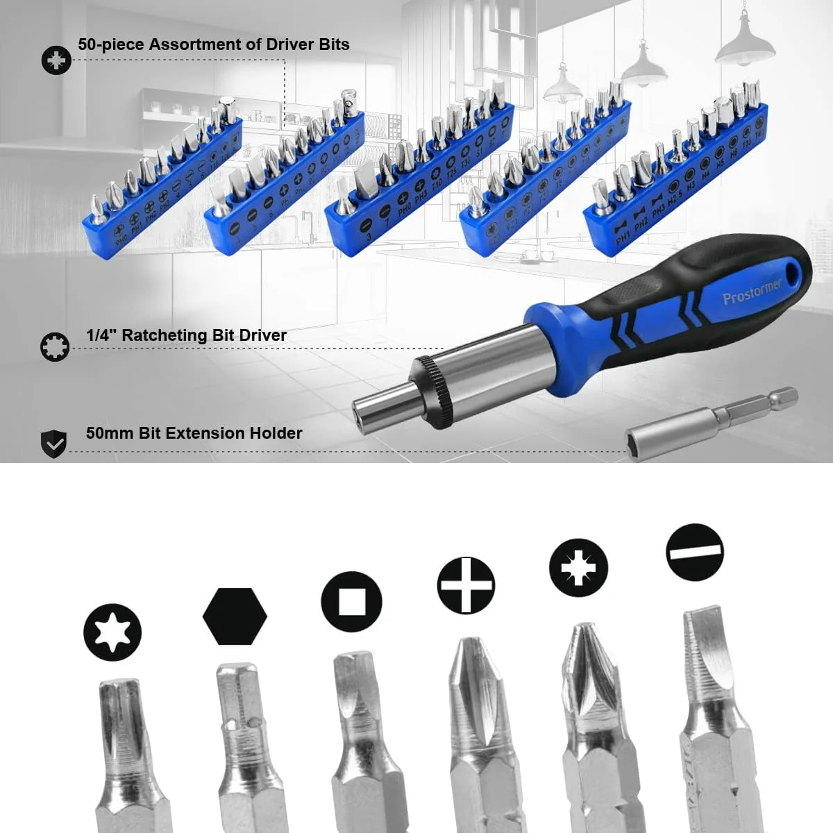 Prostormer 259 Piece Tool Set. General Home/Auto Repair Tool Kit