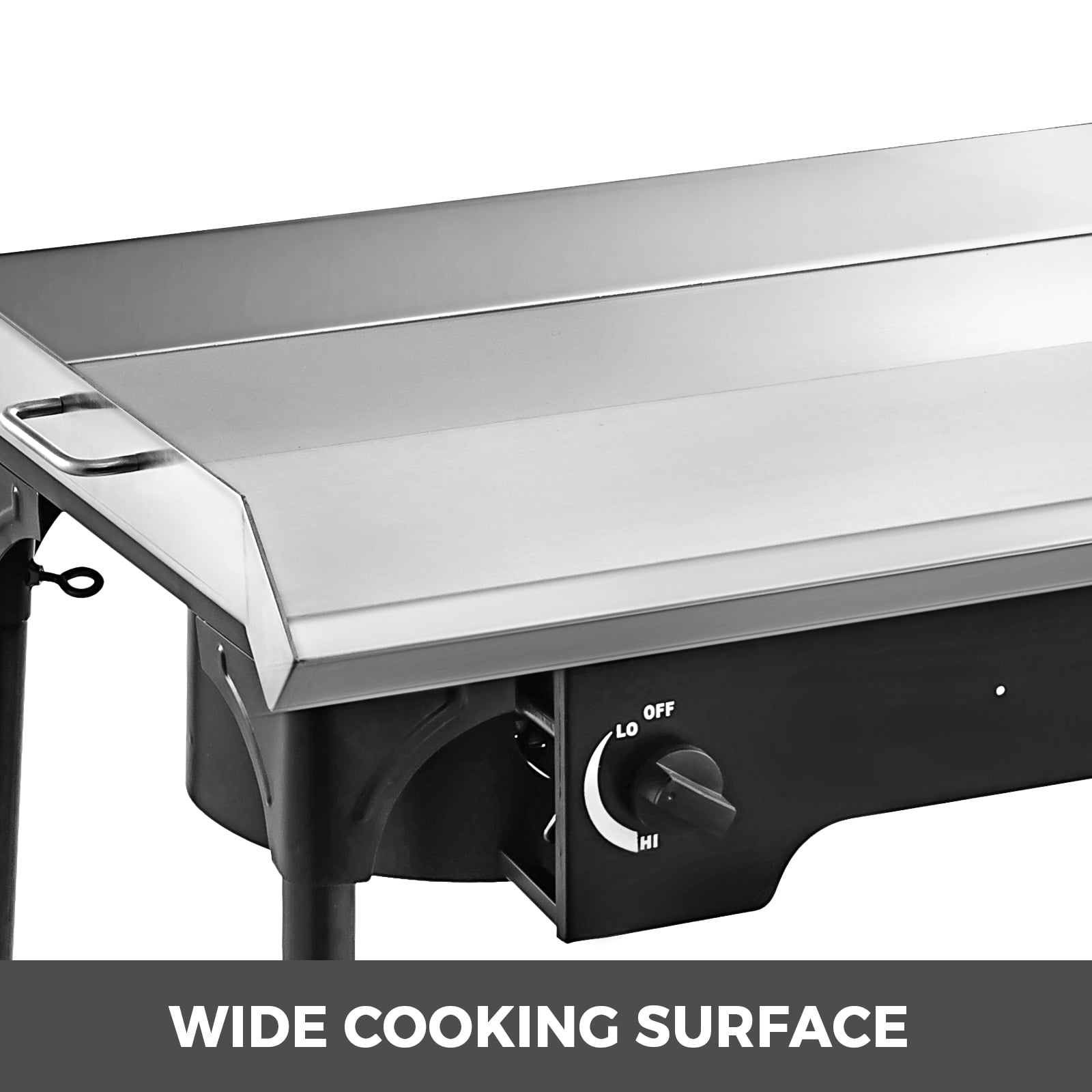 32 x 17 Flat Top Griddle Grill & Propane Fueled.150000 BTU 2 Burners Stove Stainless Steel with 4 Spatula & Scraper Outdoor Griddle Station for Camping