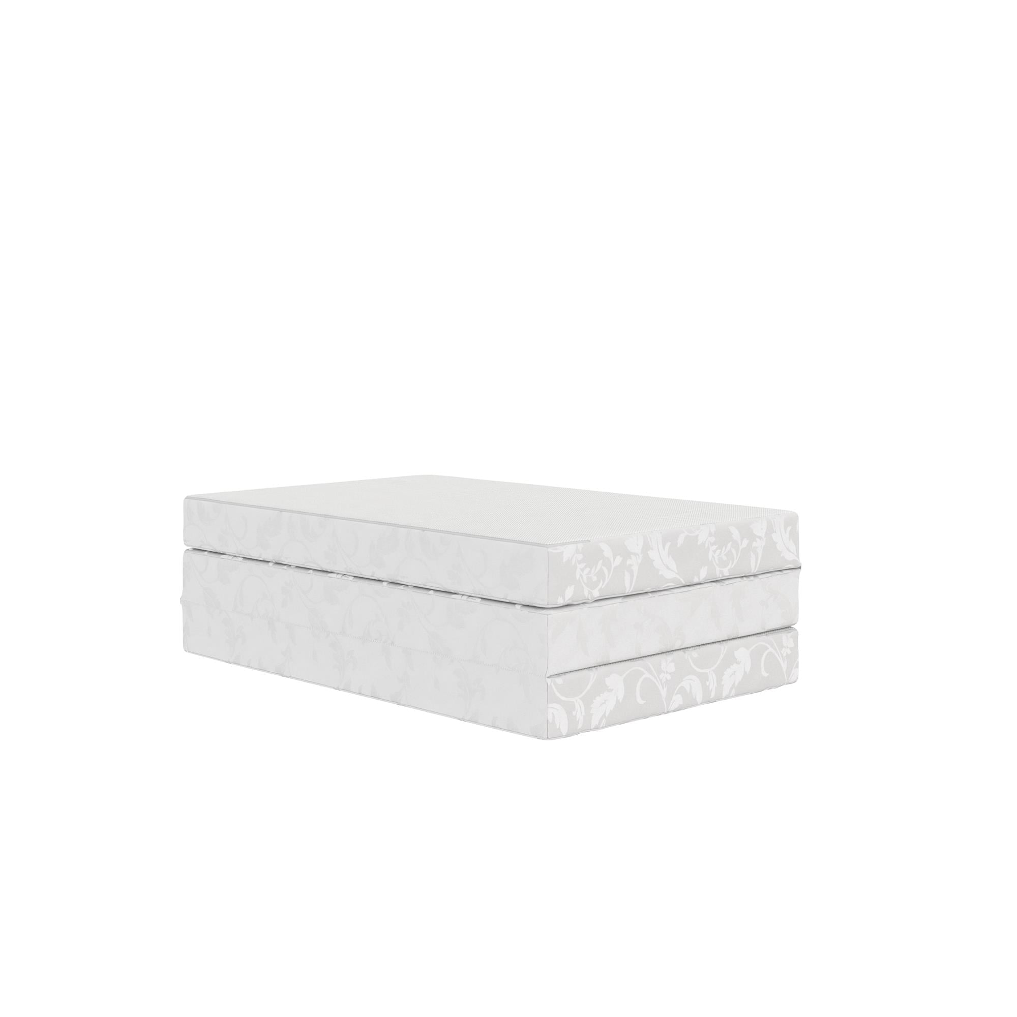 Aries 4-Inch Tri Folding Mattress with Carry Bag and Washable Cover. Twin Size
