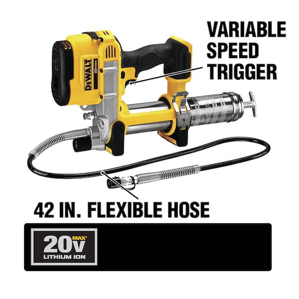 20V MAX XR Cordless Industrial 2 Tool Combo Kit with 1/2 in. Impact Wrench. Grease Gun. and (1) 20V 5.0Ah Battery