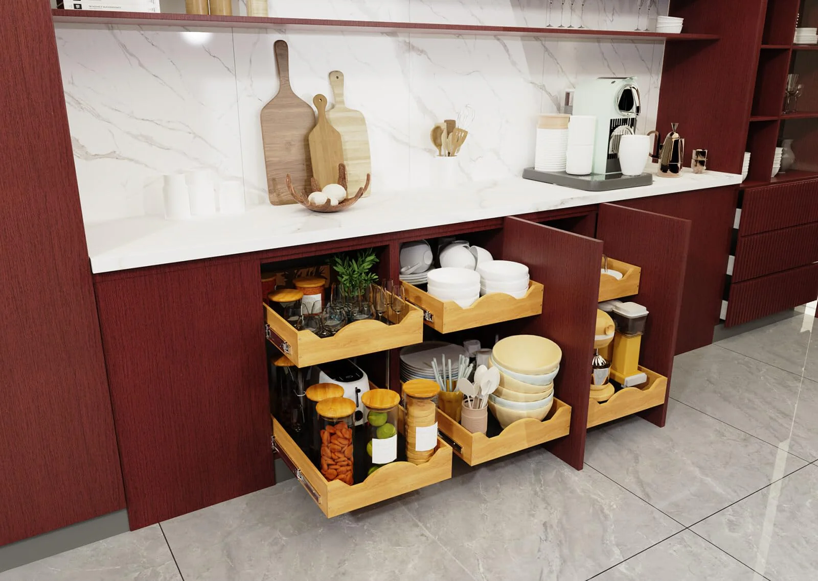 OCG 2 Tier Heavy-Duty Pull Out Drawers For Cabinets