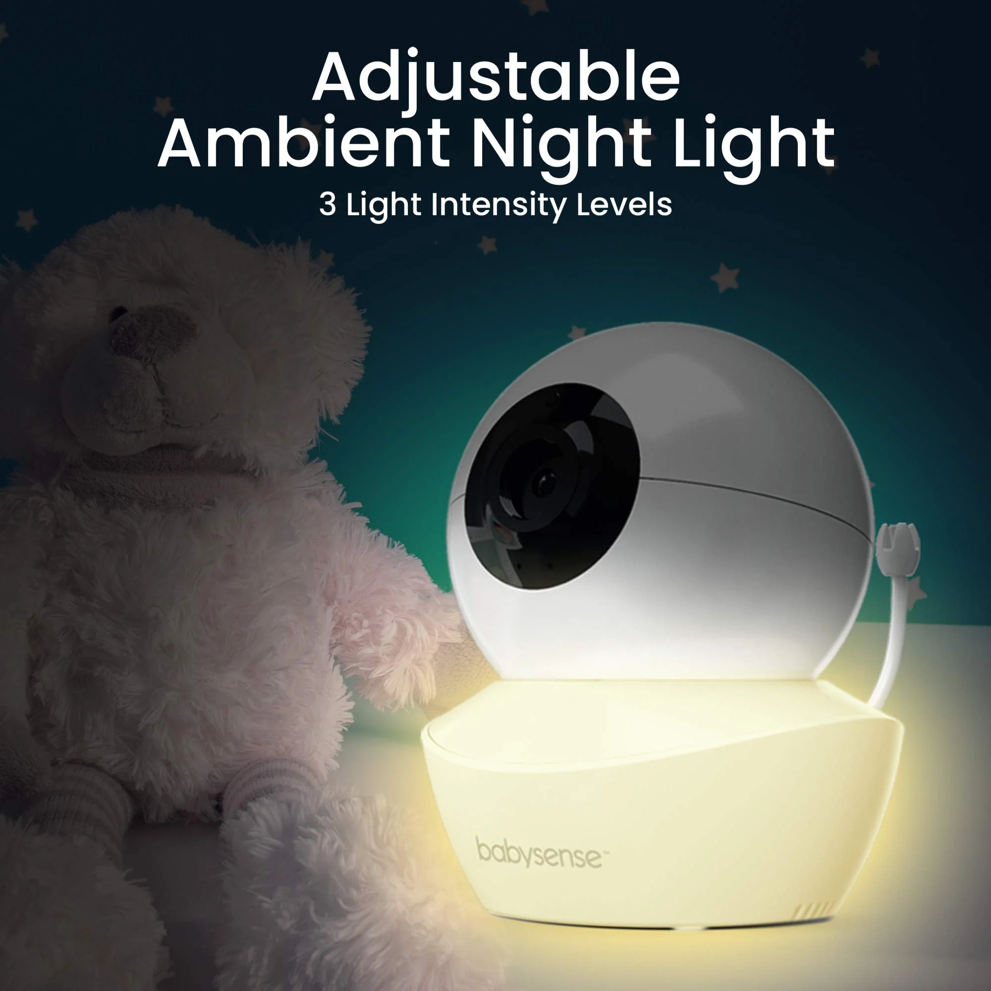 Babysense 5 HD Split-Screen Baby Monitor with 2 Cameras and Audio
