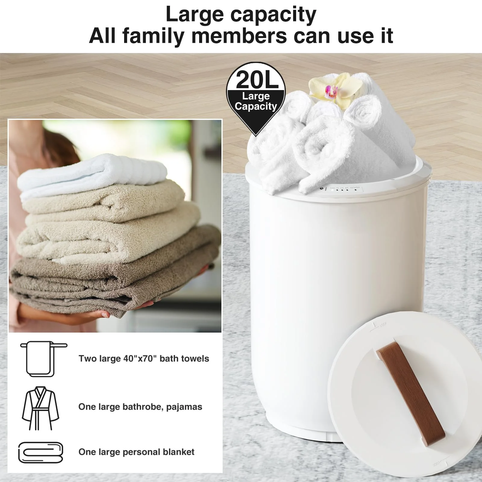 SAMEAT Large Heated Towel Warmers for Bathroom