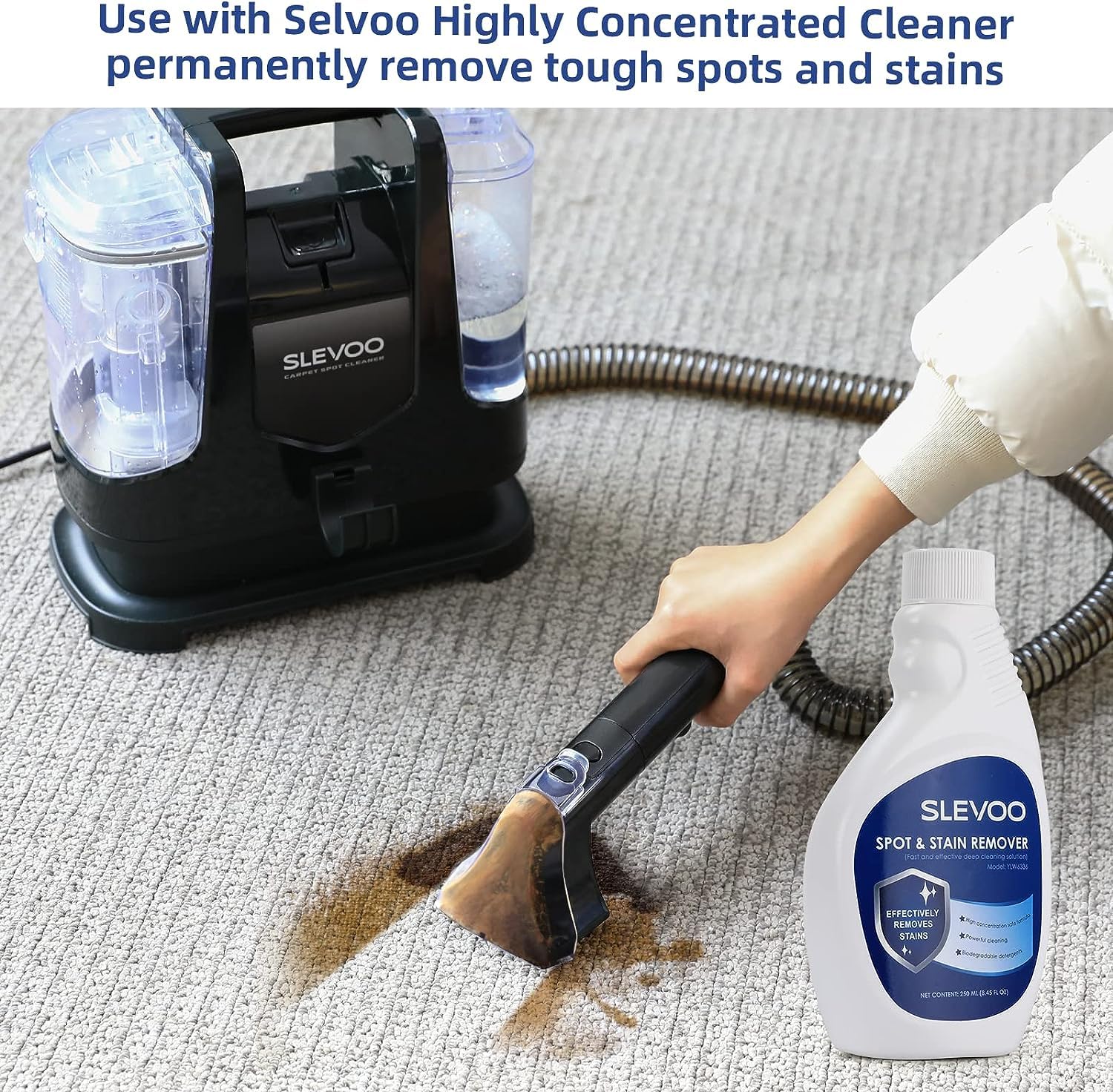 Slevoo Carpet Cleaner Machine 10.5Kpa Strong Suction