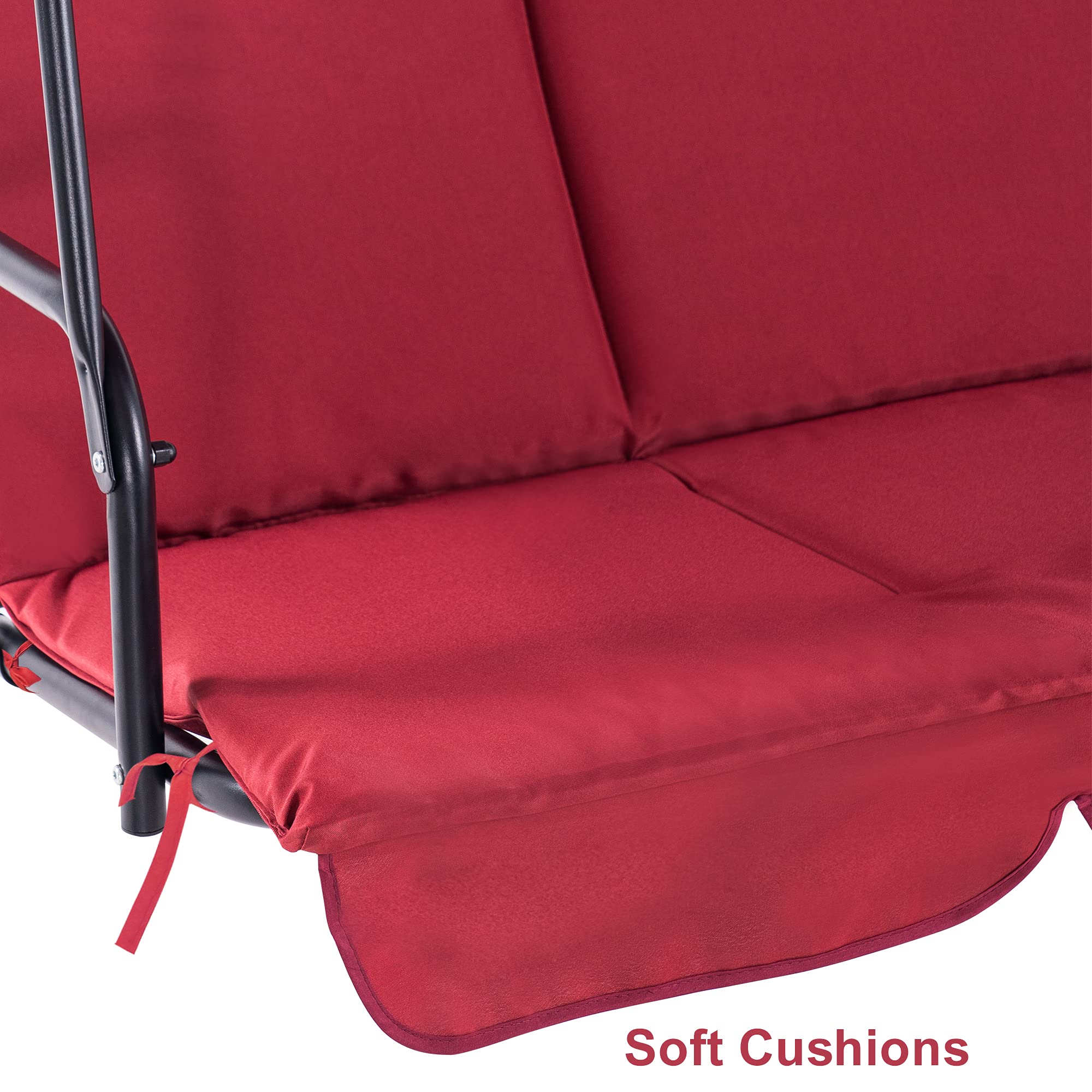 Mcombo 3-Person Outdoor Patio Swing Chair