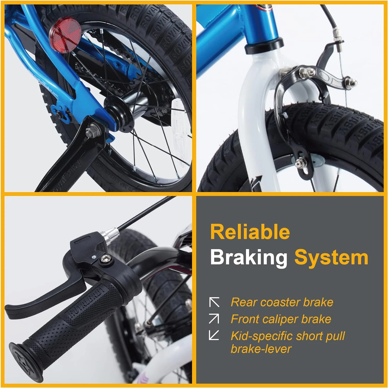 Royalbaby Kids Bike Boys Girls Freestyle BMX Bicycle