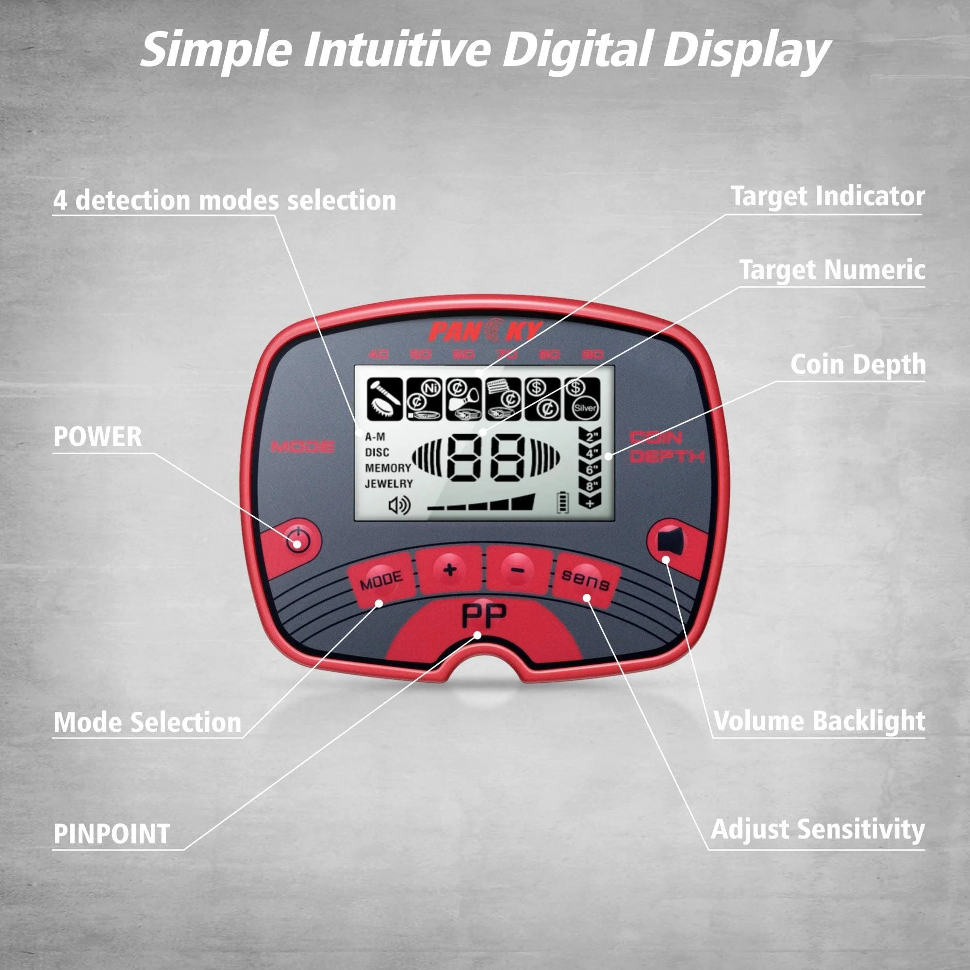 PANCKY Professional Higher Accuracy Metal Detector