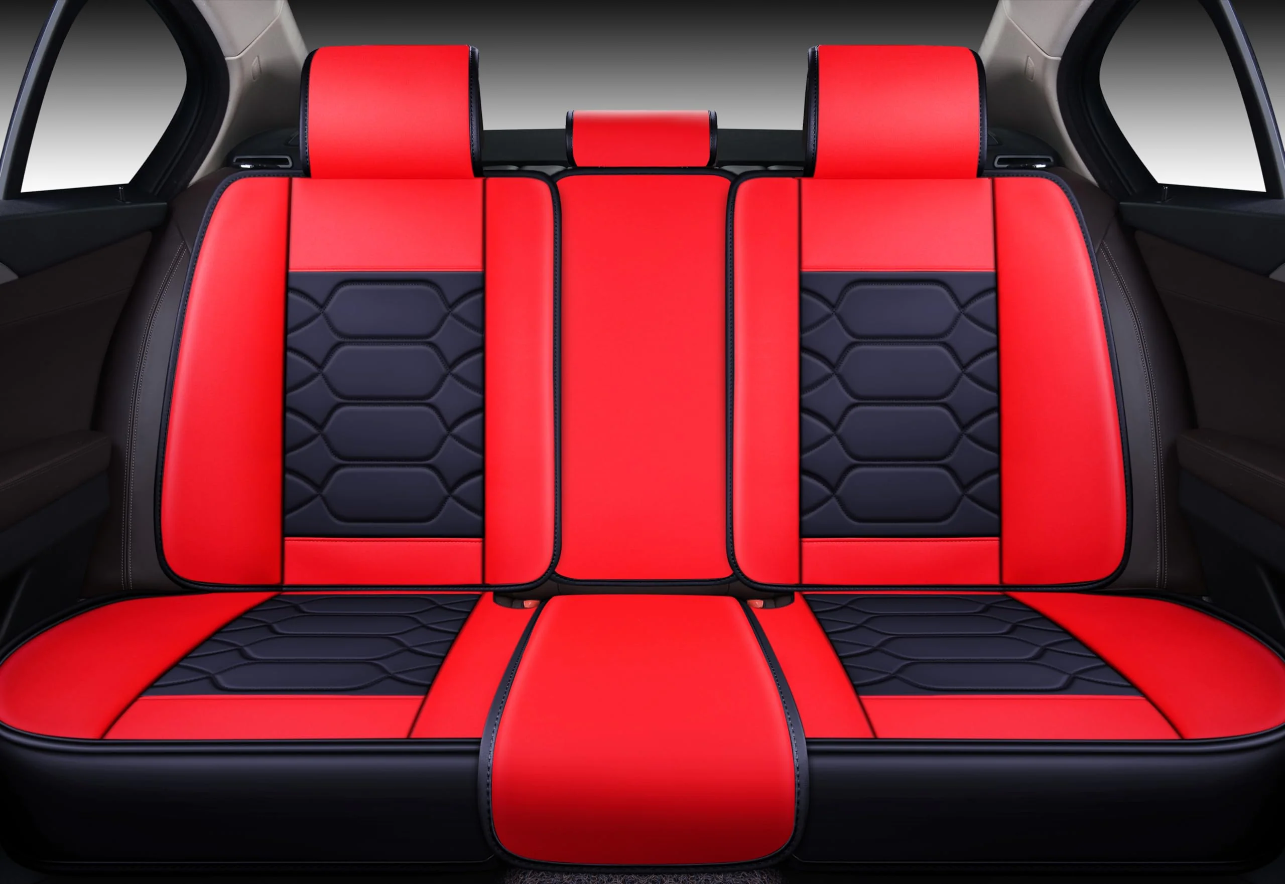 OASIS AUTO Car Seat Covers. Waterproof Faux Leather Cushion