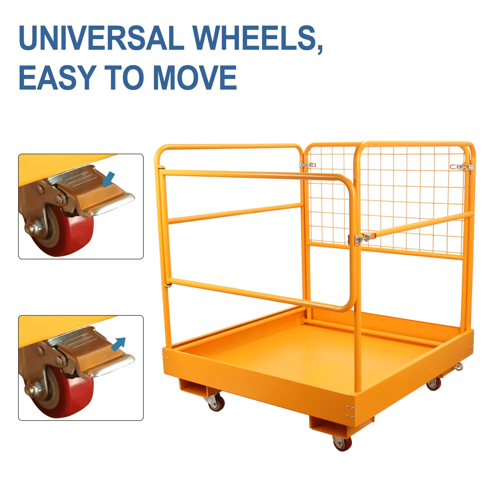Sidasu Forklift Safety Cage 36x36 Inches Forklift Work Platform