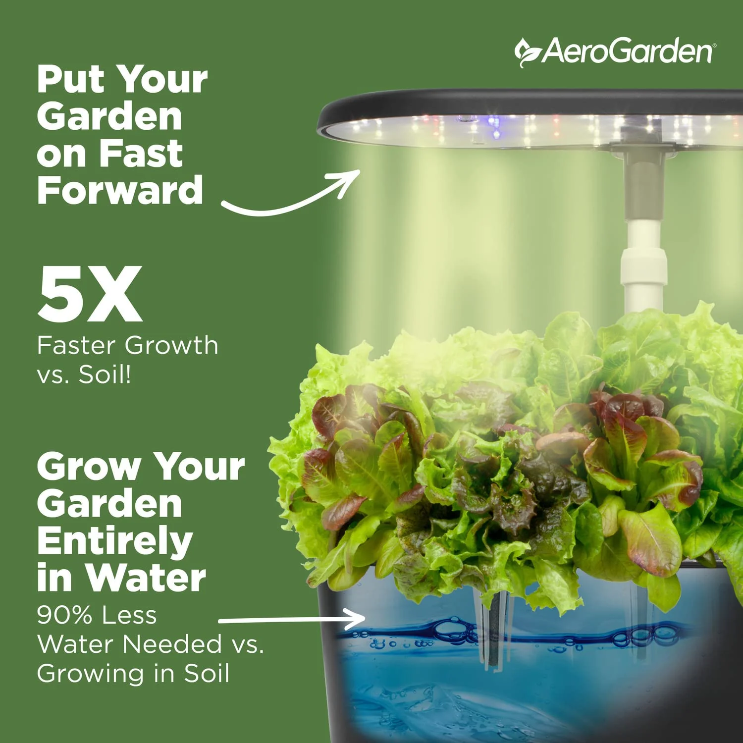 AeroGarden Bounty Basic. Indoor Garden with LED Grow Light