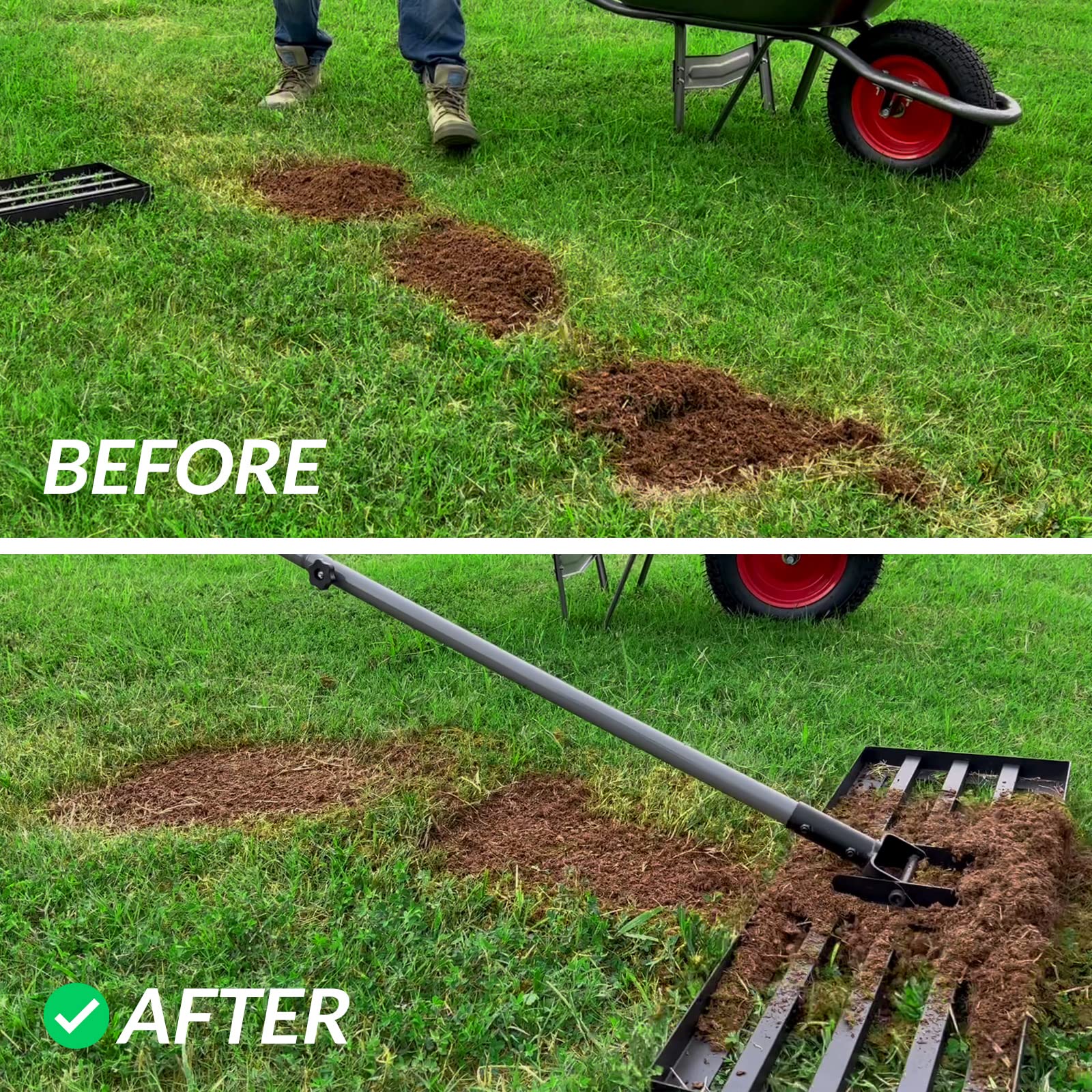 Walensee Lawn Leveling Rake. 7FT 45x10 Levelawn Tool