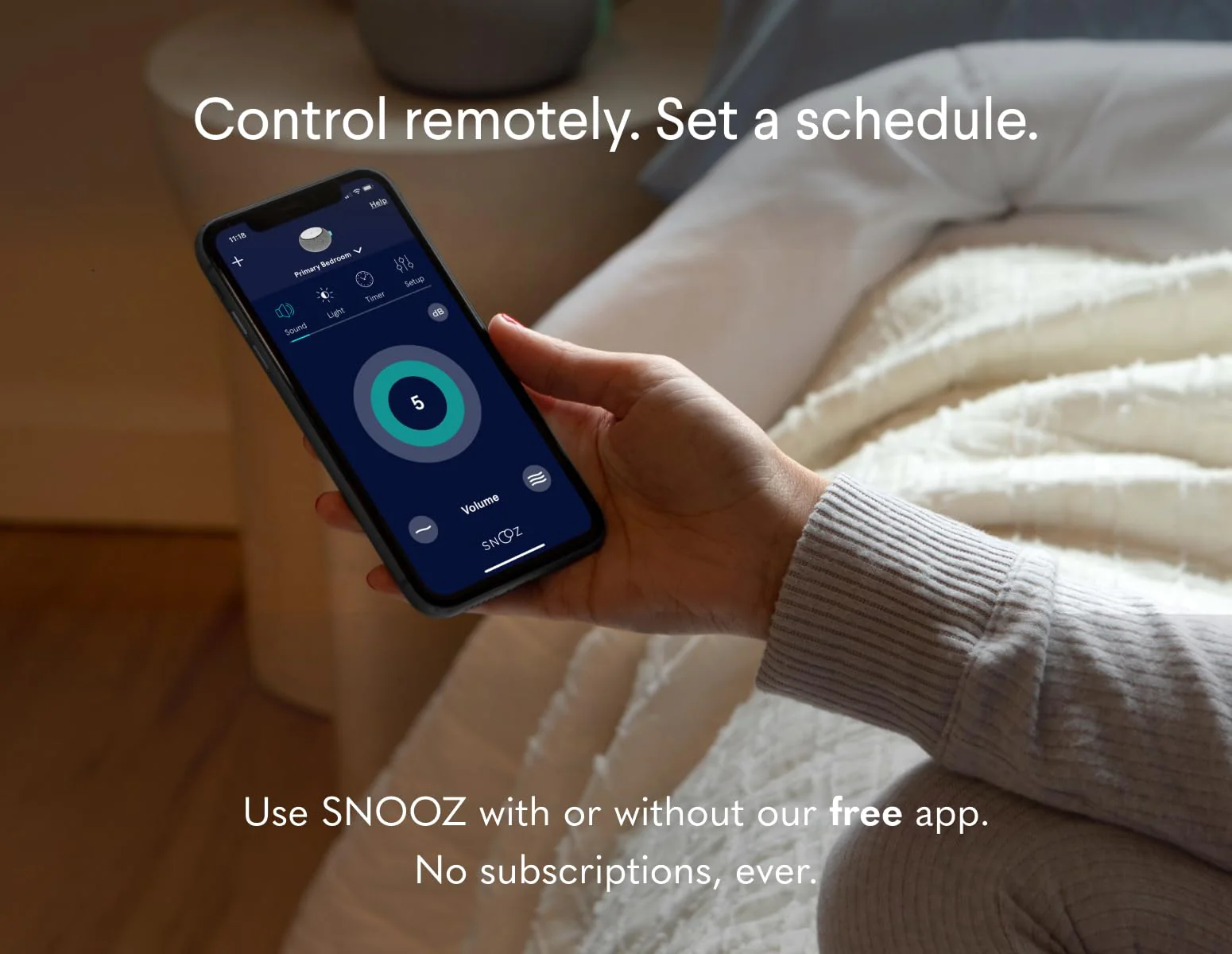 SNOOZ Smart White Noise Machine with Real Fan Inside