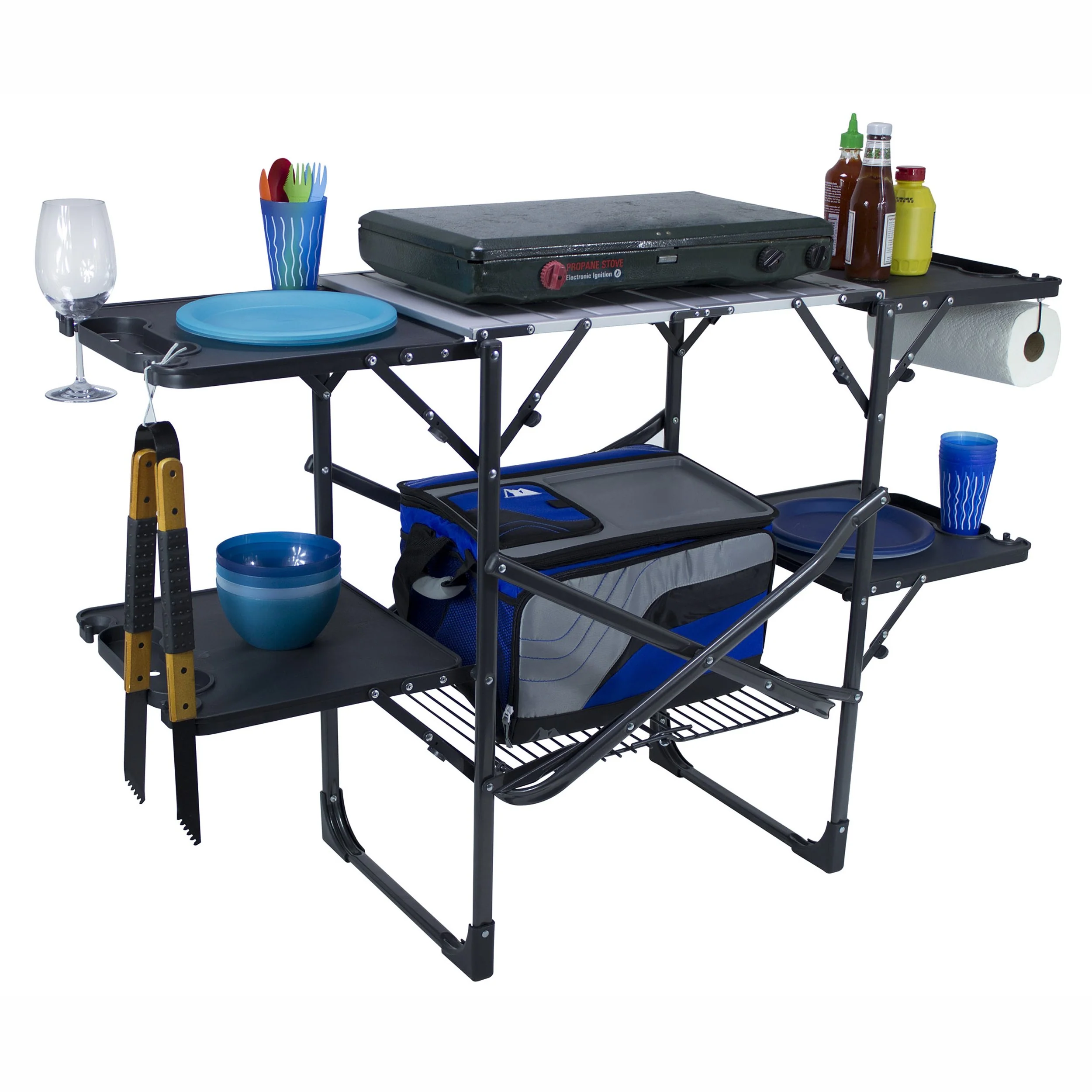 GCI Outdoor Slim-Fold Cook Station. Portable Camp Kitchen Table