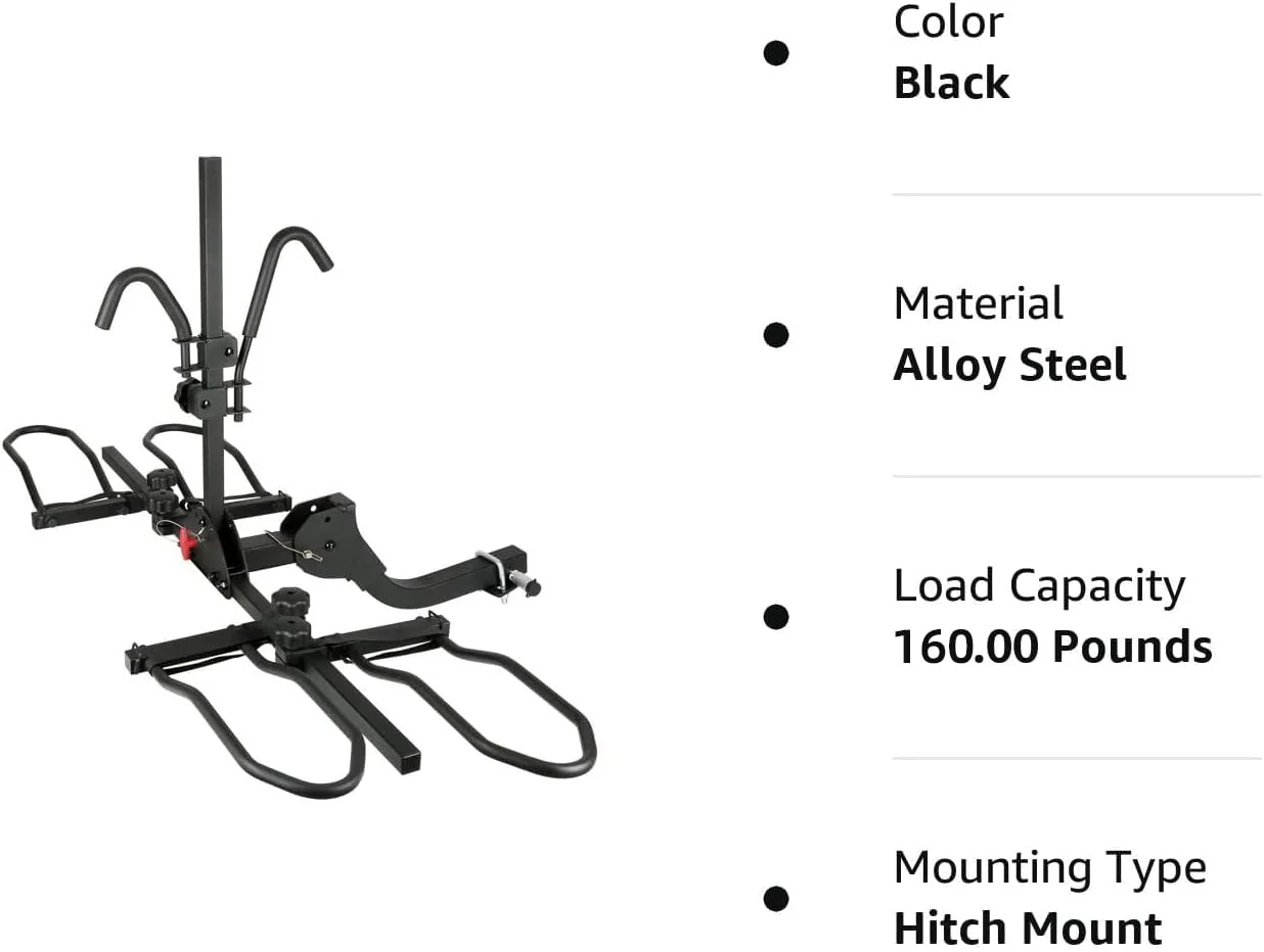 WEIZE Wobble Free Smart Tilting Folding Bicycle Car Racks