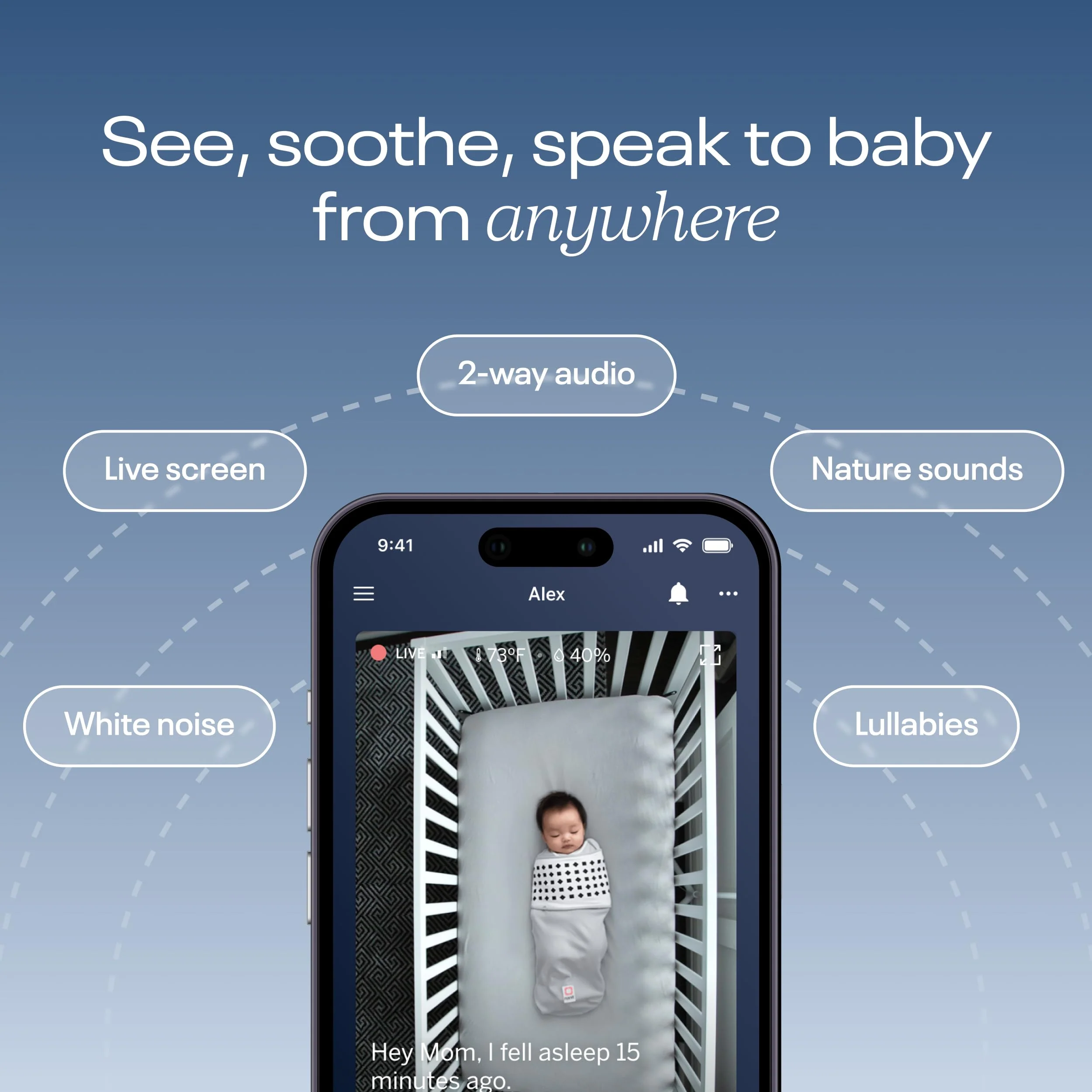 Nanit Pro 1080p Smart Baby Monitor & Wall Mount