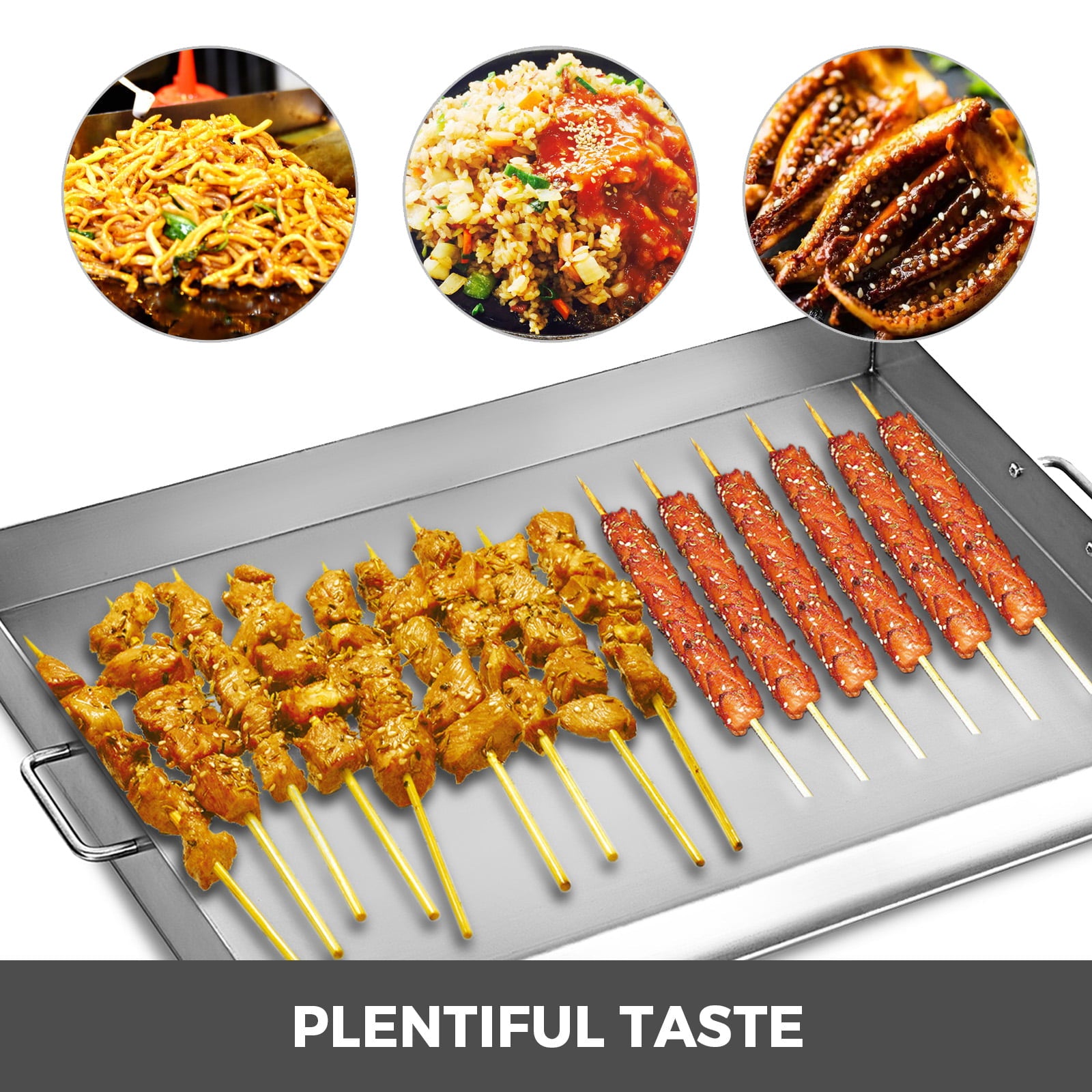 32 x 17 Flat Top Griddle Grill & Propane Fueled.150000 BTU 2 Burners Stove Stainless Steel with 4 Spatula & Scraper Outdoor Griddle Station for Camping