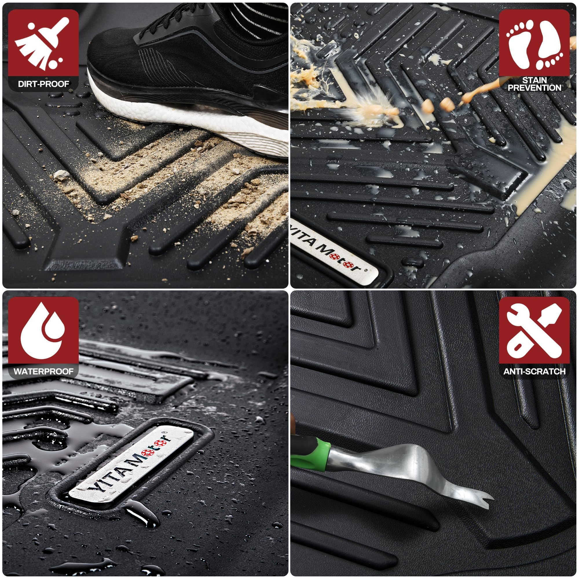 YITAMOTOR Floor Mats Compatible with 2015-2024 Ford F-150