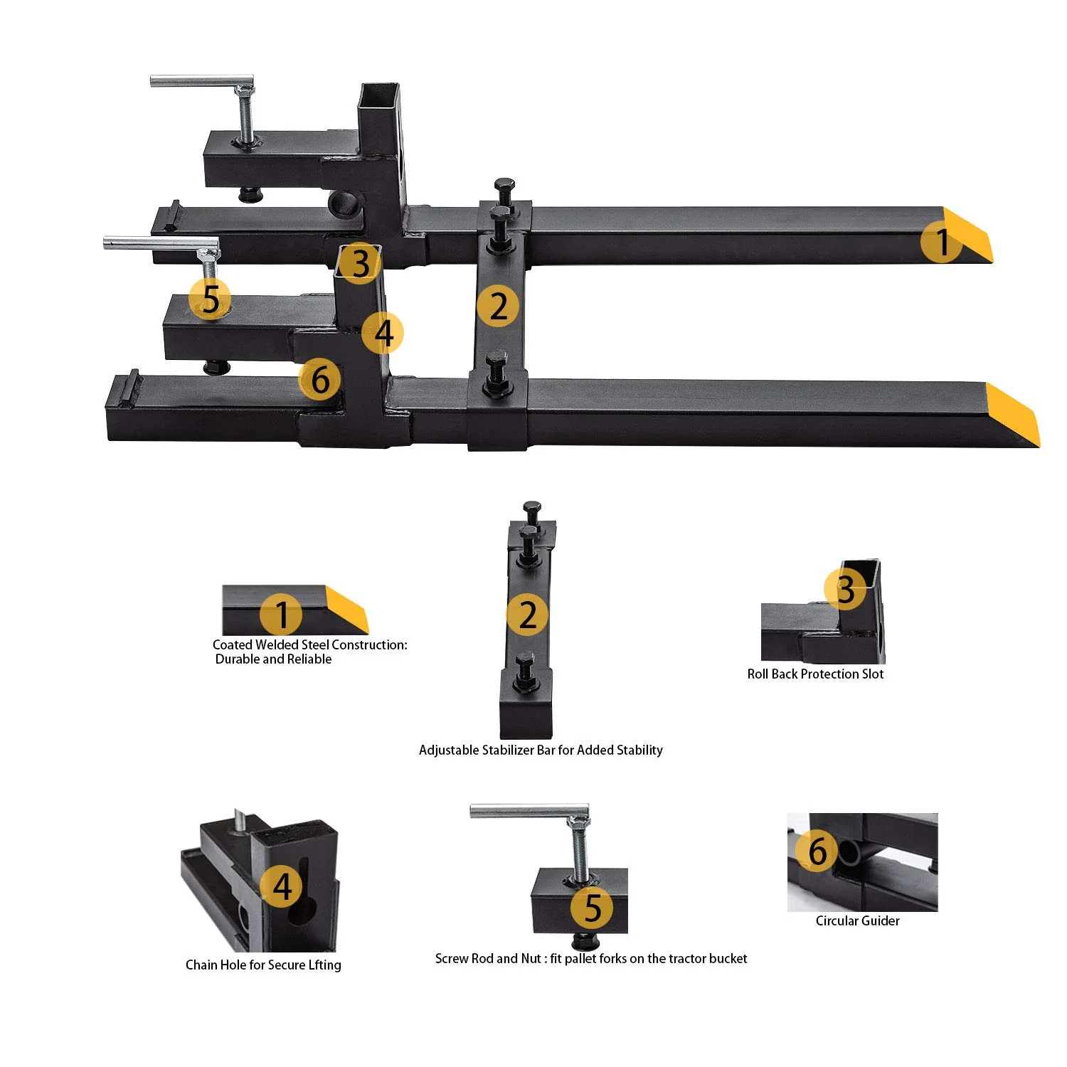 Atatod Heavy Duty Clamp on Pallet Forks