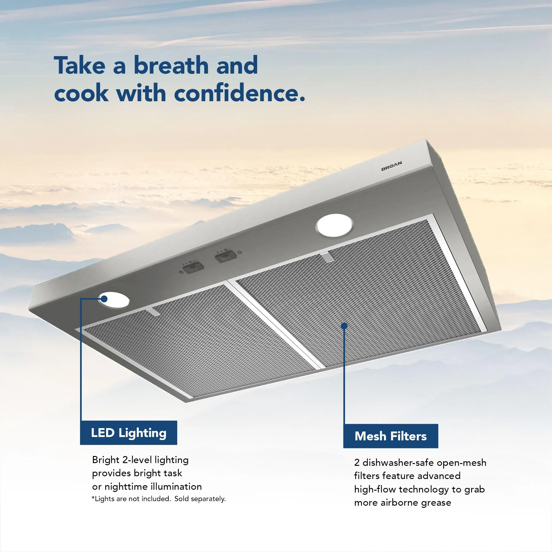 Broan-NuTone 30 Inch Glacier Range Hood with Light